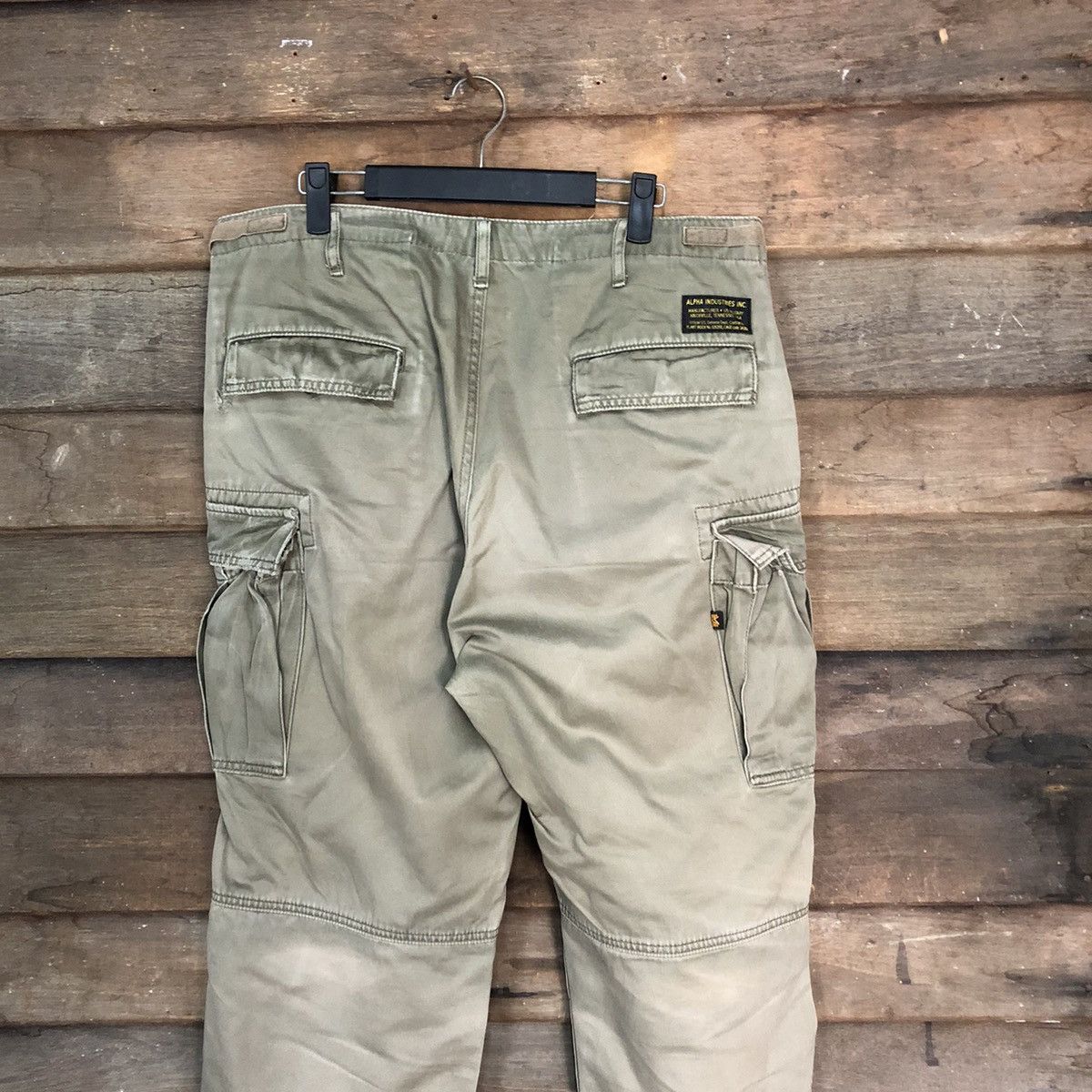 Alpha Industries DL Alpha Industries Brown Cargo Multipocket Pants #S2786 Size US 32 / EU 48 - 12 Thumbnail