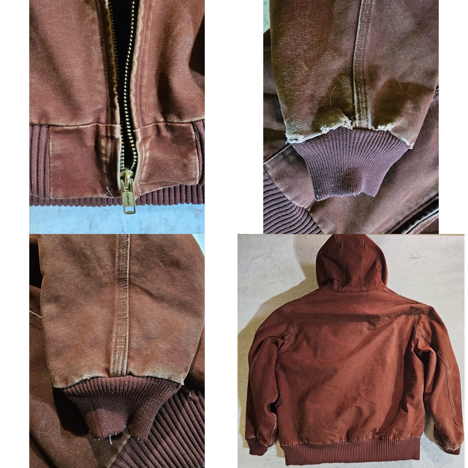 Carhartt VINTAGE Carhartt J130 Workwear Hooded Jacket Mens XL Red Clay 90s Rare Canvas Bomber Zip Hooded Size US XL / EU 56 / 4 - 9 Thumbnail