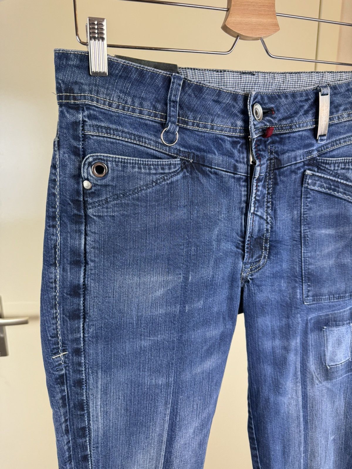 Rundholz High everyday couture distressed patches jeans mom boyfriend Size 32" / US 10 / IT 46 - 10 Thumbnail