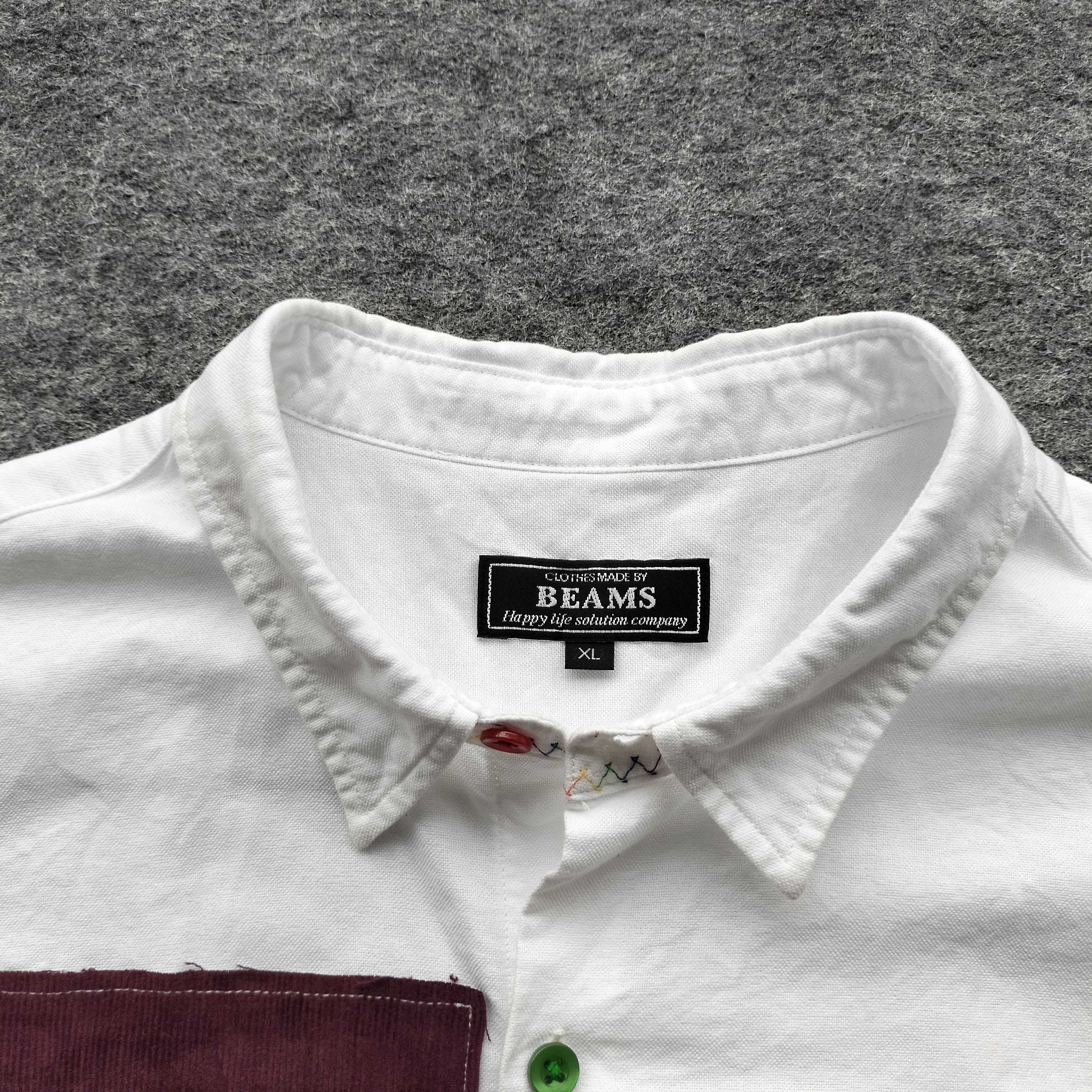 Beams Plus Rework Beams Japan patchwork ss shirt Size US XL / EU 56 / 4 - 6 Thumbnail