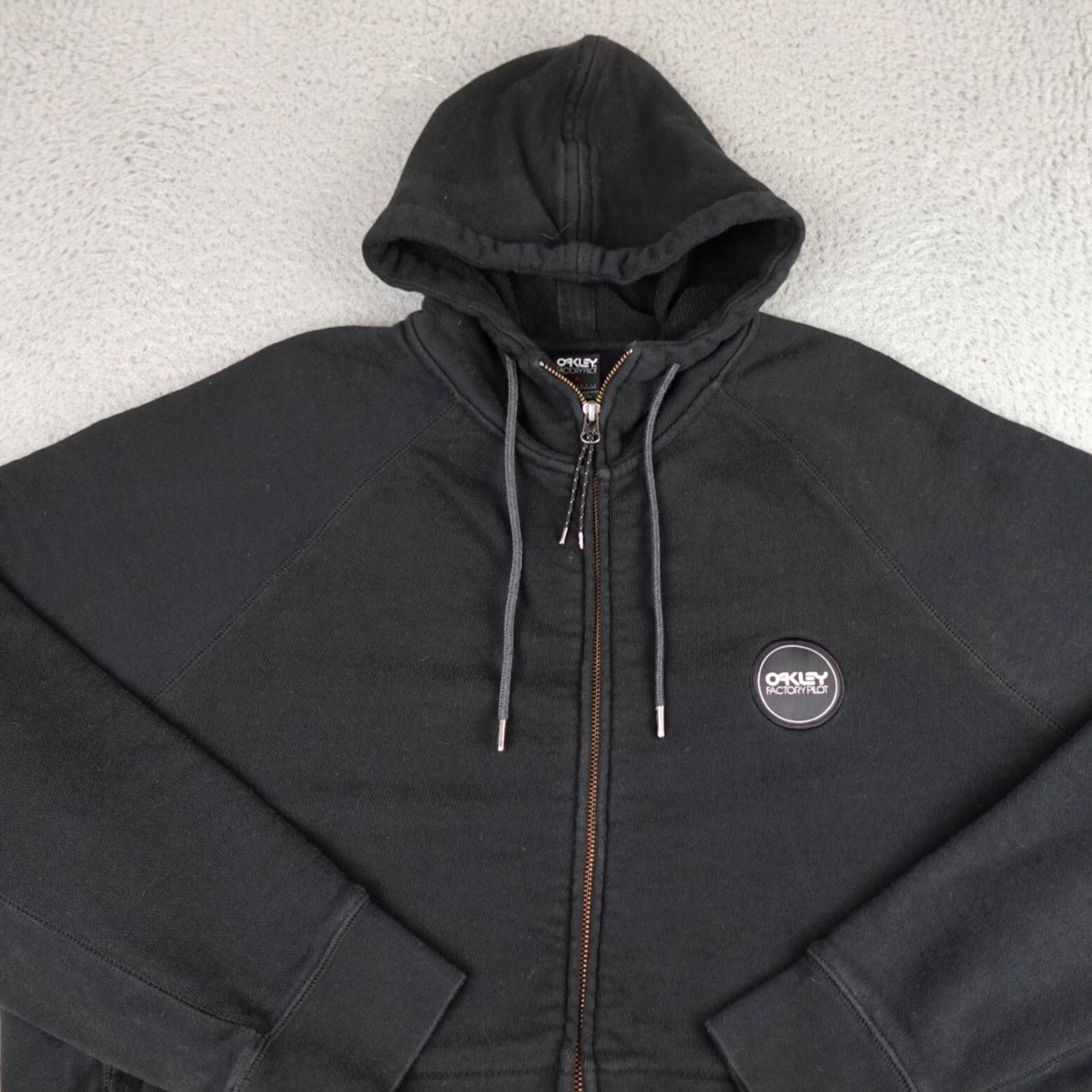 Oakley Oakley Factory Pilot Hoodie Mens 2XL Black Full Zip Heavyweight Y2K Jacket Size US XXL / EU 58 / 5 - 4 Thumbnail