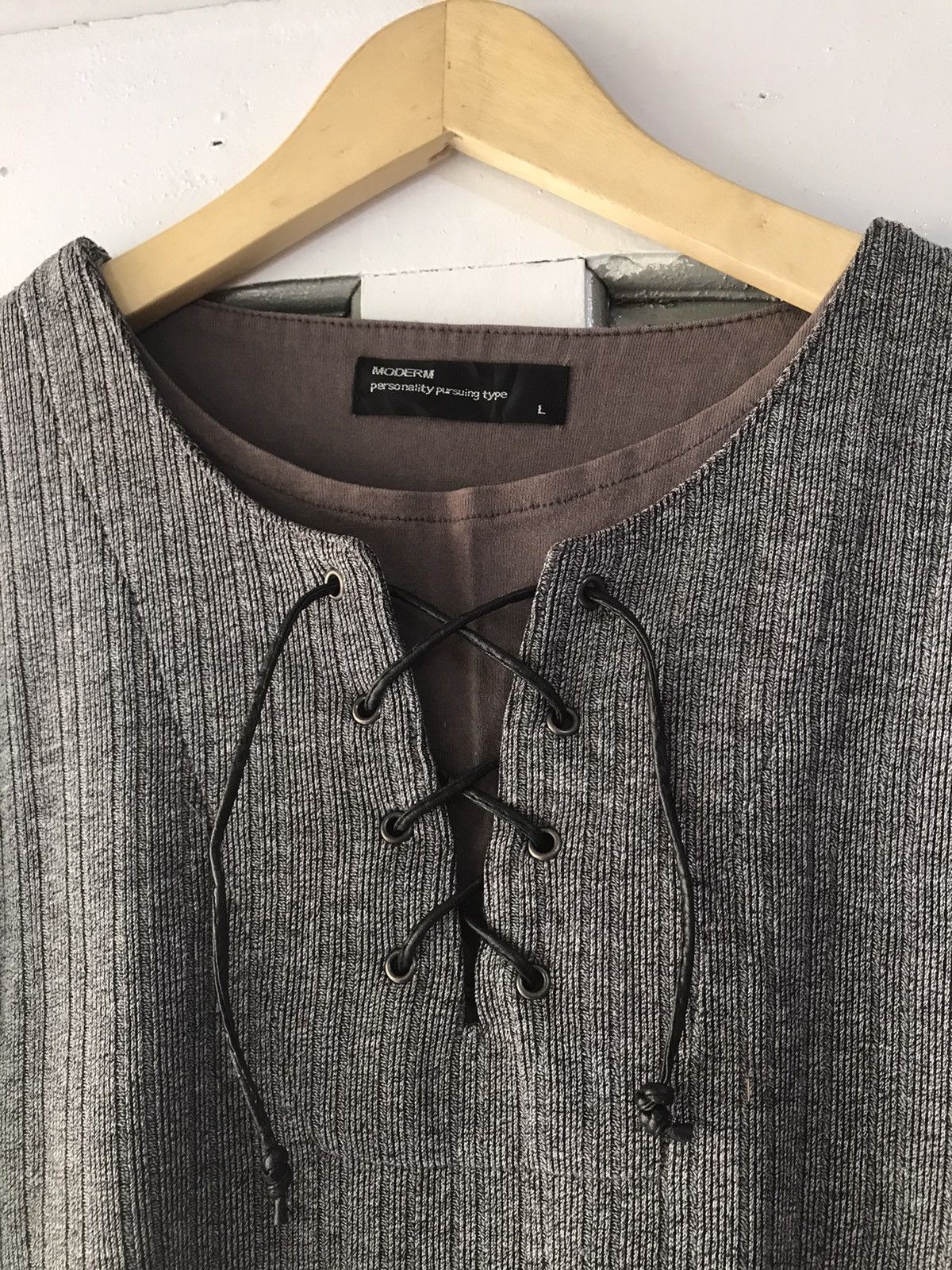 14th Addiction Y2K Moderm Laces Up Double Layer longsleeve Size US L / EU 52-54 / 3 - 2 Thumbnail