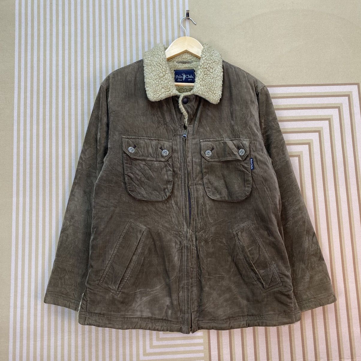 Polo Ralph Lauren 🫶Vintage Polo Club brown corduroy sherpa lining jacket Size US M / EU 48-50 / 2 - 1 Thumbnail