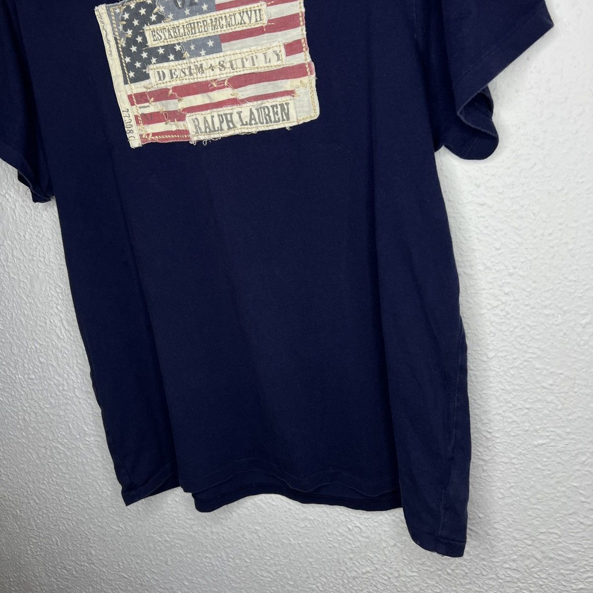 Denim & Supply Ralph Lauren RARE! DENIM & SUPPLY RL AMERICAN FLAG PATCH T-SHIRT Size US XL / EU 56 / 4 - 2 Thumbnail
