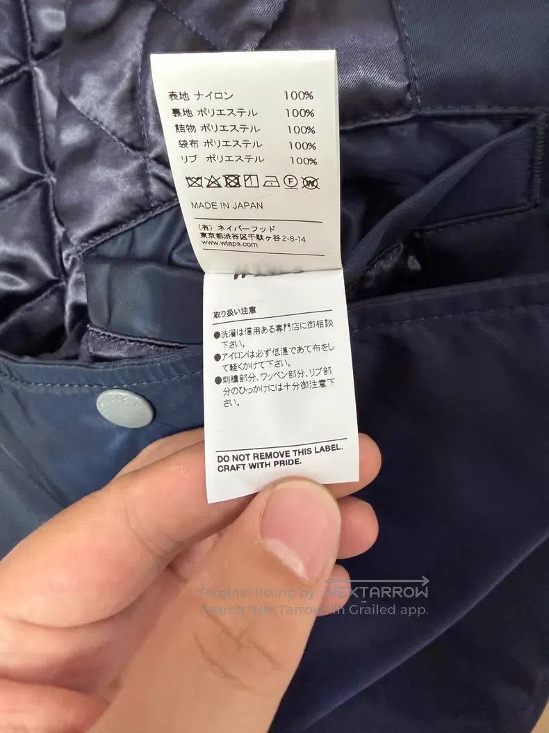 Wtaps Wtaps Embroidered Quilted Baseball Jacket - Navy Blue Size US M / EU 48-50 / 2 - 6 Thumbnail