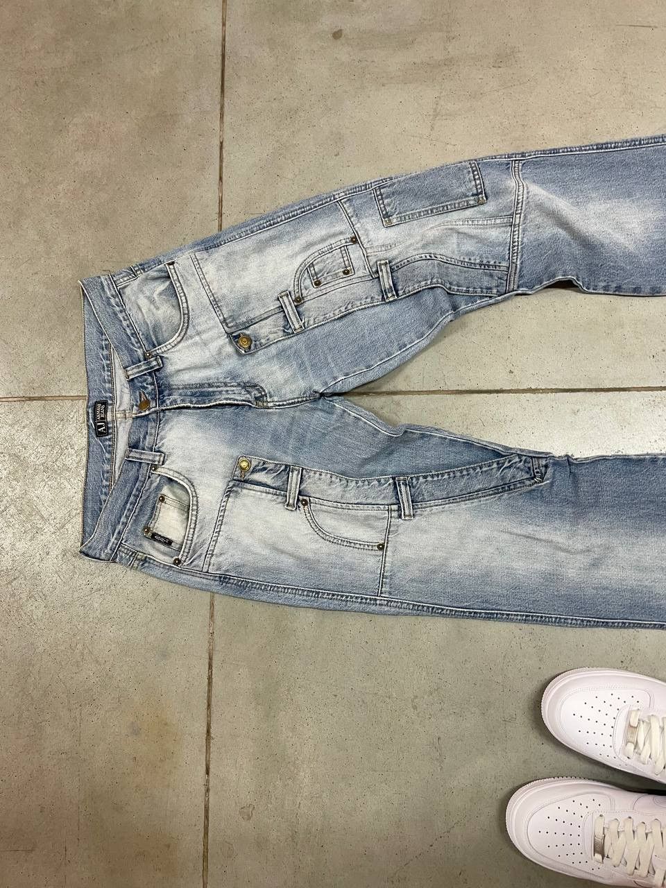 Armani Deconstruct Vintage Armani Jeans Rare Design Size US 33 - 2 Thumbnail