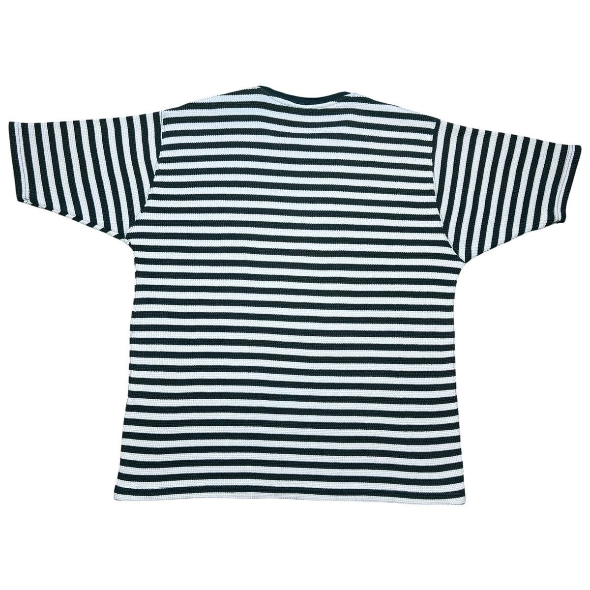 Polo Ralph Lauren Polo Ralph Lauren Green Striped Spell Out Thermal Knit Tee Size US XL / EU 56 / 4 - 4 Thumbnail