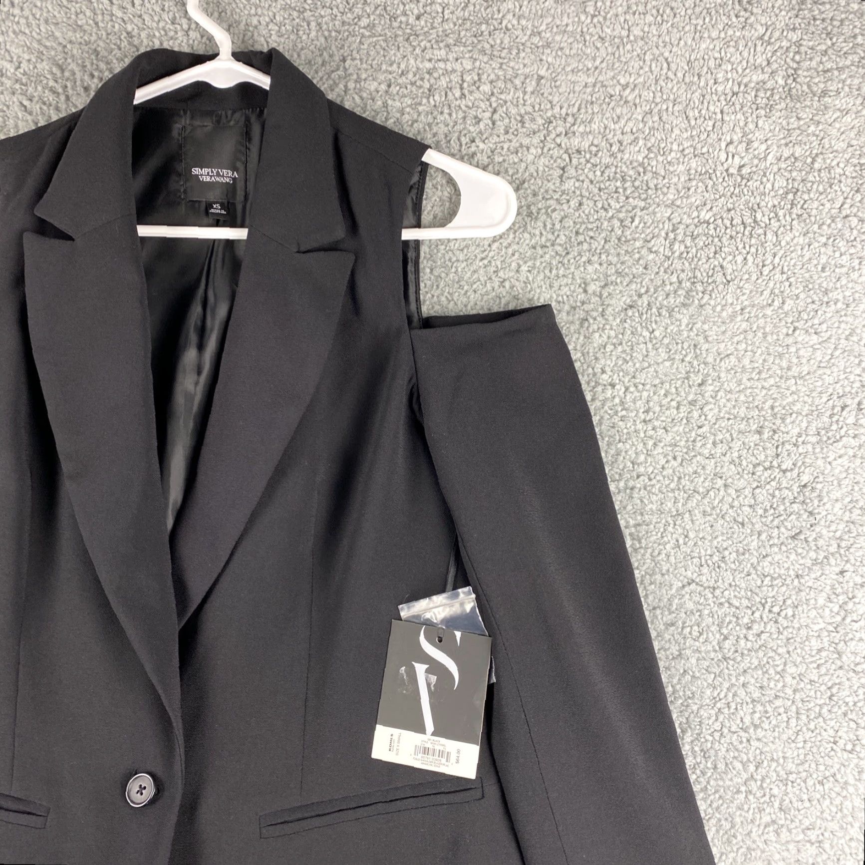 Vintage Simply Vera Wang Black Long Sleeve Jacket XS 38-52 Womens Size XS / US 0-2 / IT 36-38 - 3 Thumbnail