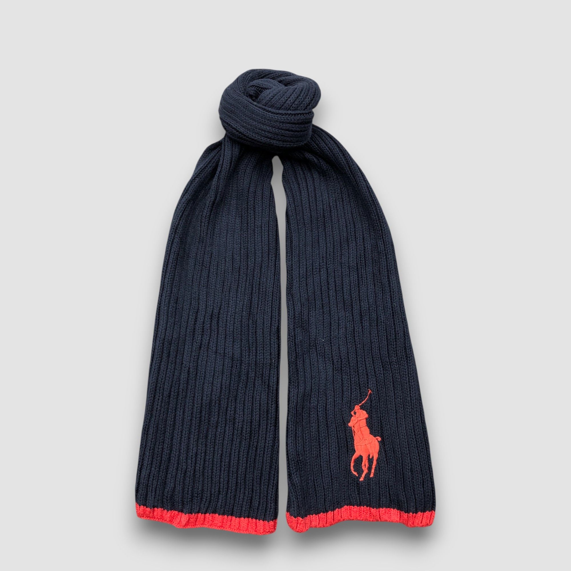 Polo Ralph Lauren Vintage Polo Ralph Lauren Scarf Muffler Knit Wool Scarves Size ONE SIZE - 1 Thumbnail