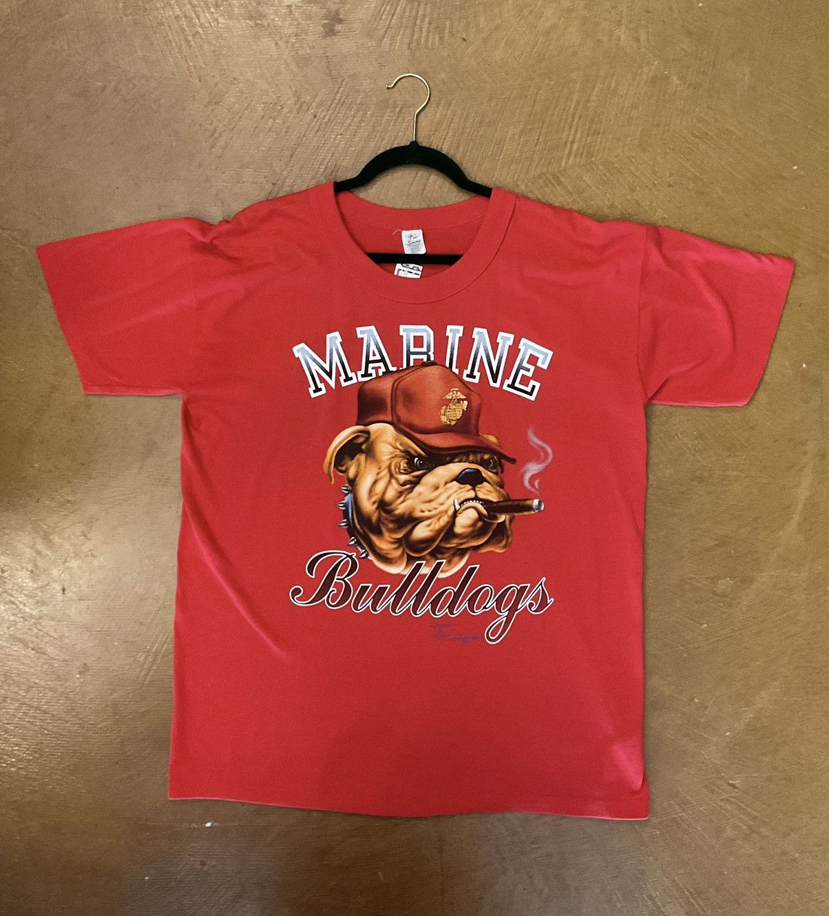 Swingster Vintage Marine Bulldogs Graphic Tee Size US XL / EU 56 / 4 - 1 Thumbnail