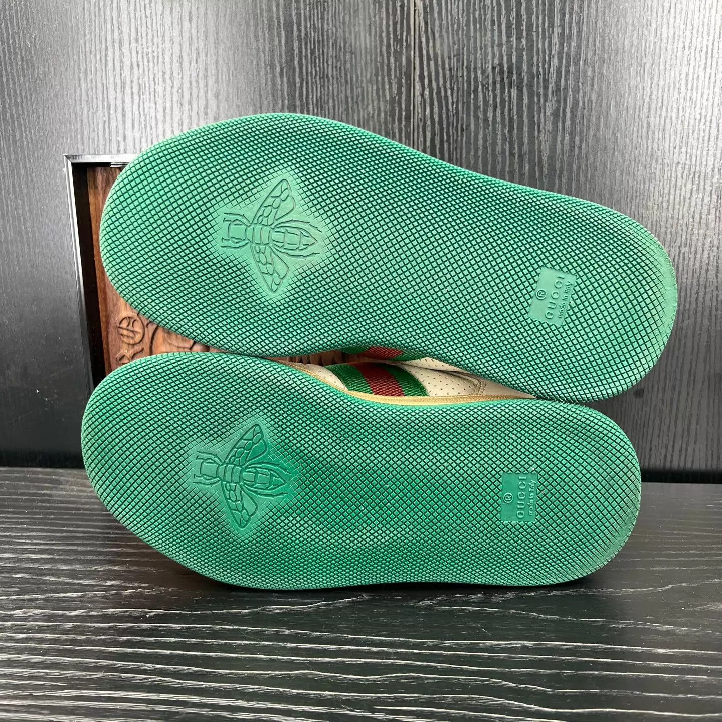 Gucci GUCCI Pangding Grey Green Size 36 Like New, Insoles Replaced Size US 5.5 / IT 35.5 - 7 Thumbnail