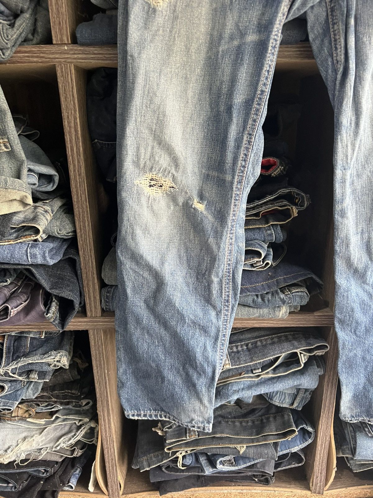 Japanese Brand 🔥Brappers Union Made Distressed Denim Size US 30 / EU 46 - 4 Thumbnail