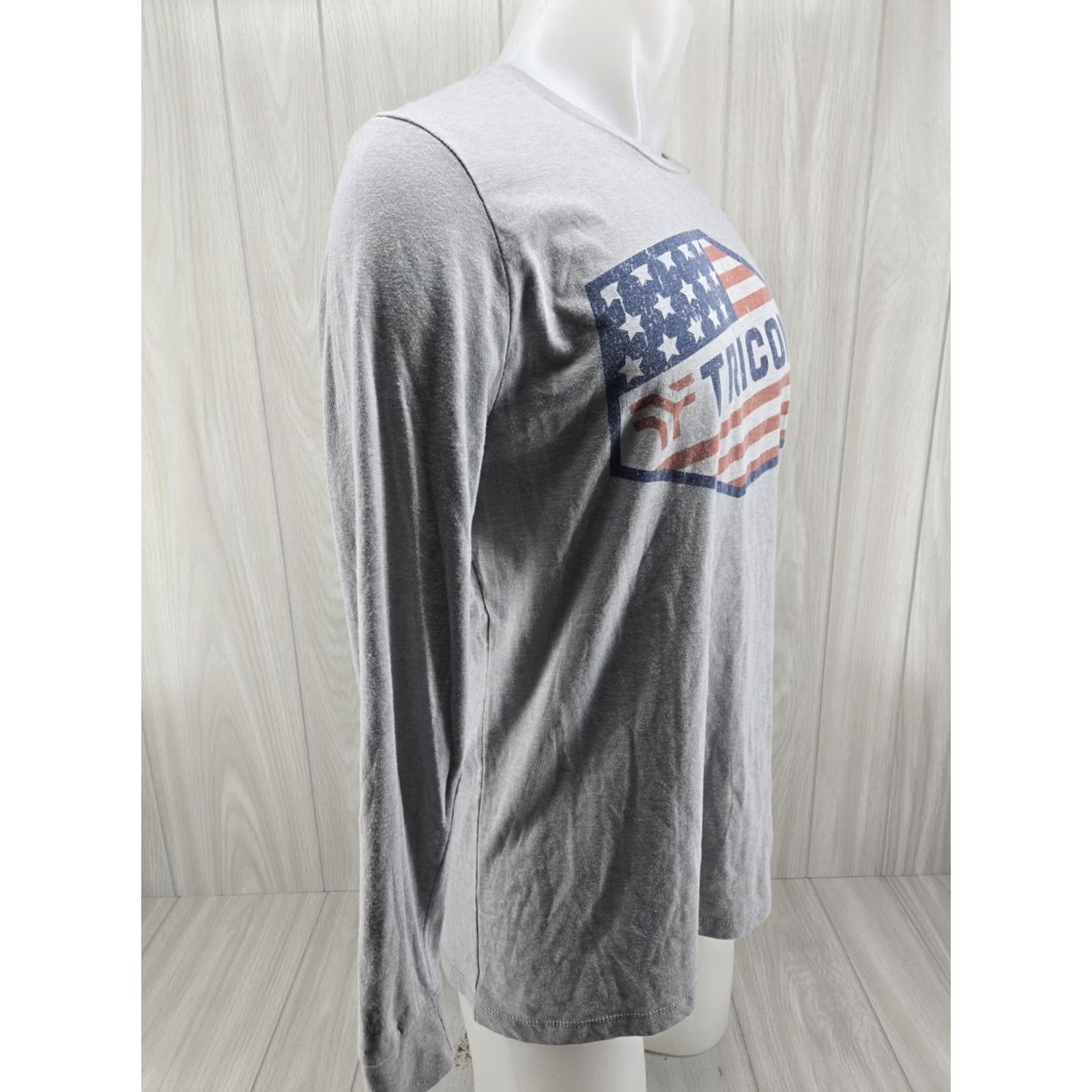 Vintage TRICON Steel Wear Shirt Long Sleeve Gray Shirt Large XL Mens T-Shirt Graphic Print Size US XL / EU 56 / 4 - 6 Thumbnail