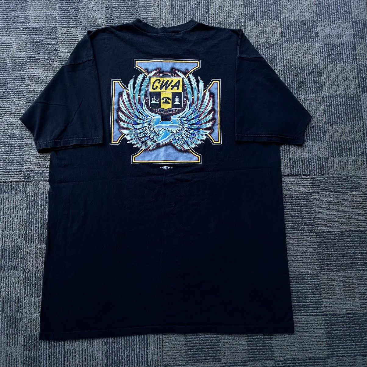 Vintage Vintage 90’s CWA Black Double Sided T-Shirt Size US XXL / EU 58 / 5 - 6 Thumbnail