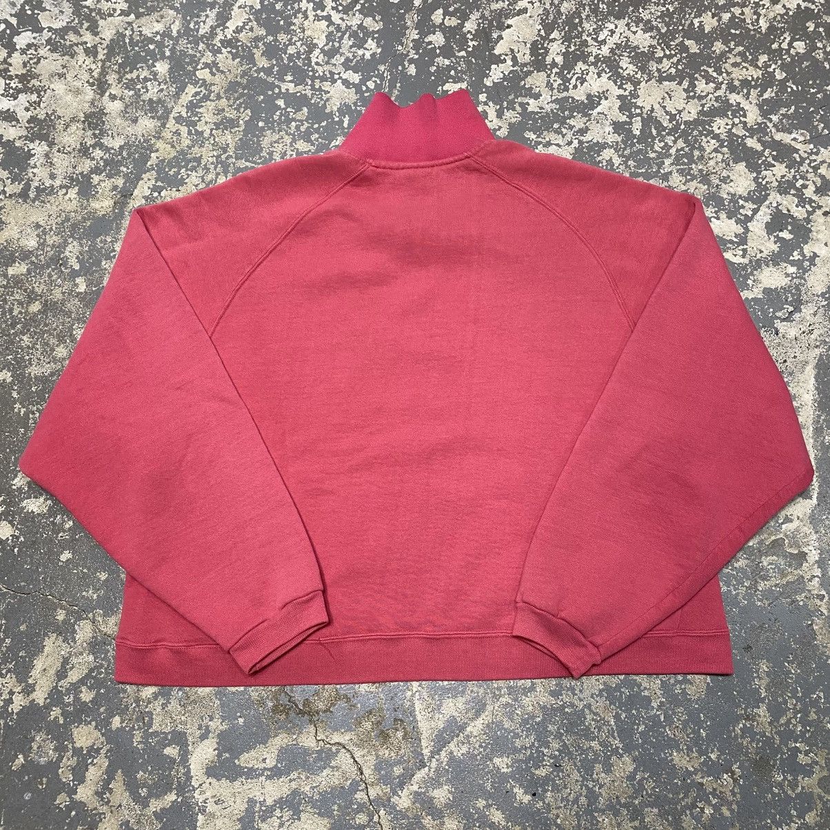 Russell Athletic × Vintage Vintage Russell Athletic Pink Cropped Boxy 1/4 Zip Crewneck Size US M / EU 48-50 / 2 - 10 Thumbnail