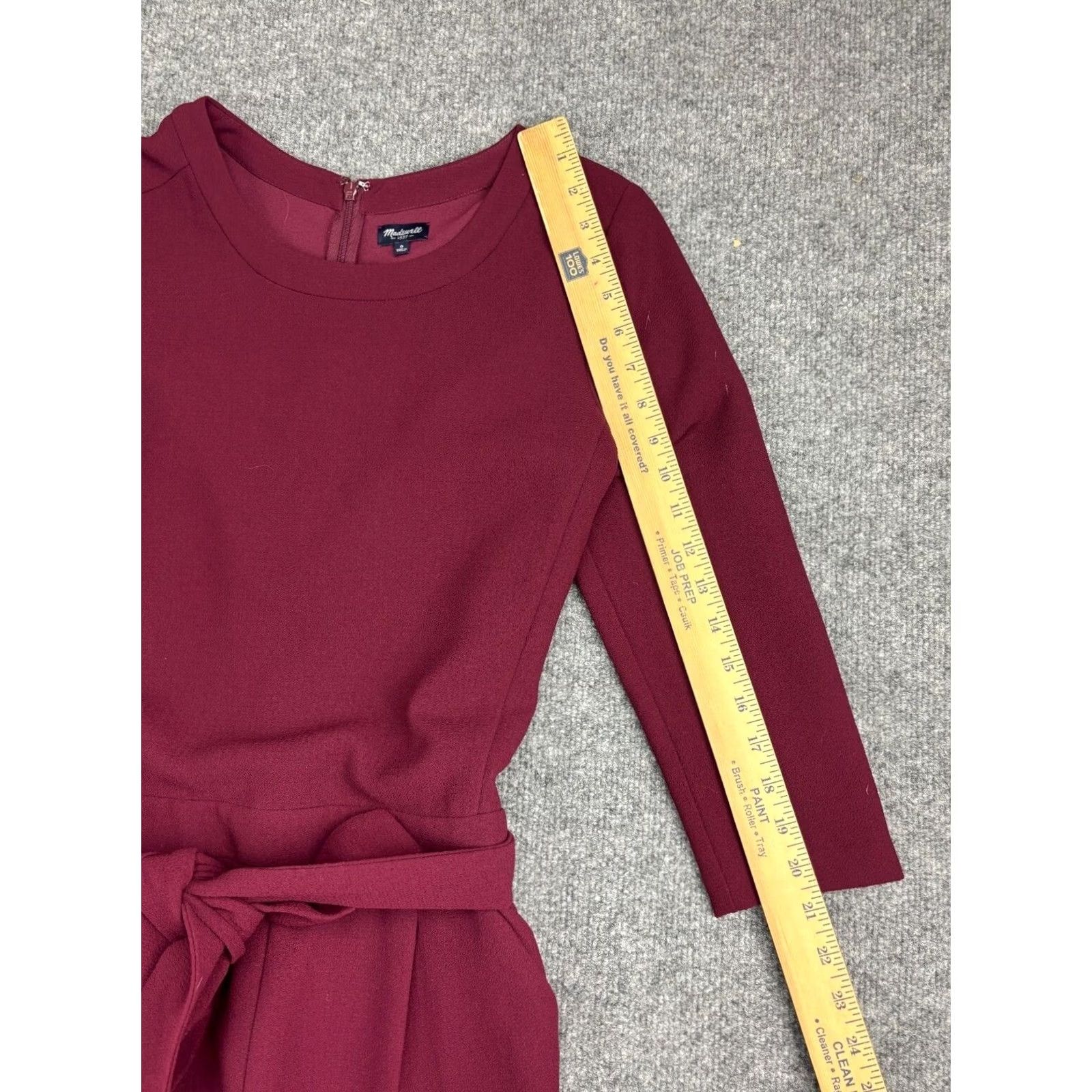 Madewell Madewell Sloan Jumpsuit Women's 0 Cabernet Red Wine Crepe Pants Pockets Regular Size 25" / US 0 / IT 36 - 3 Thumbnail