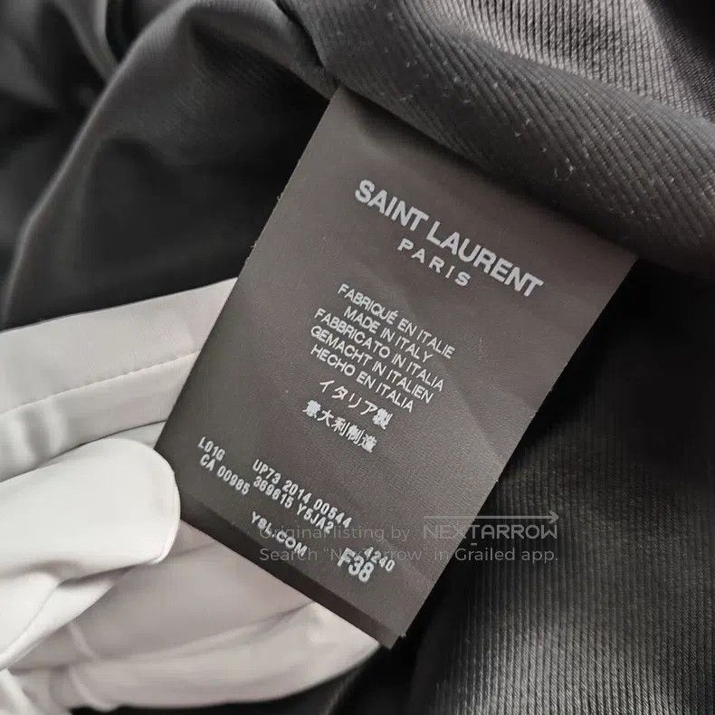 Saint Laurent Paris Saint Laurent Paris Navy Blue Leather Jacket Size XS / US 0-2 / IT 36-38 - 7 Thumbnail