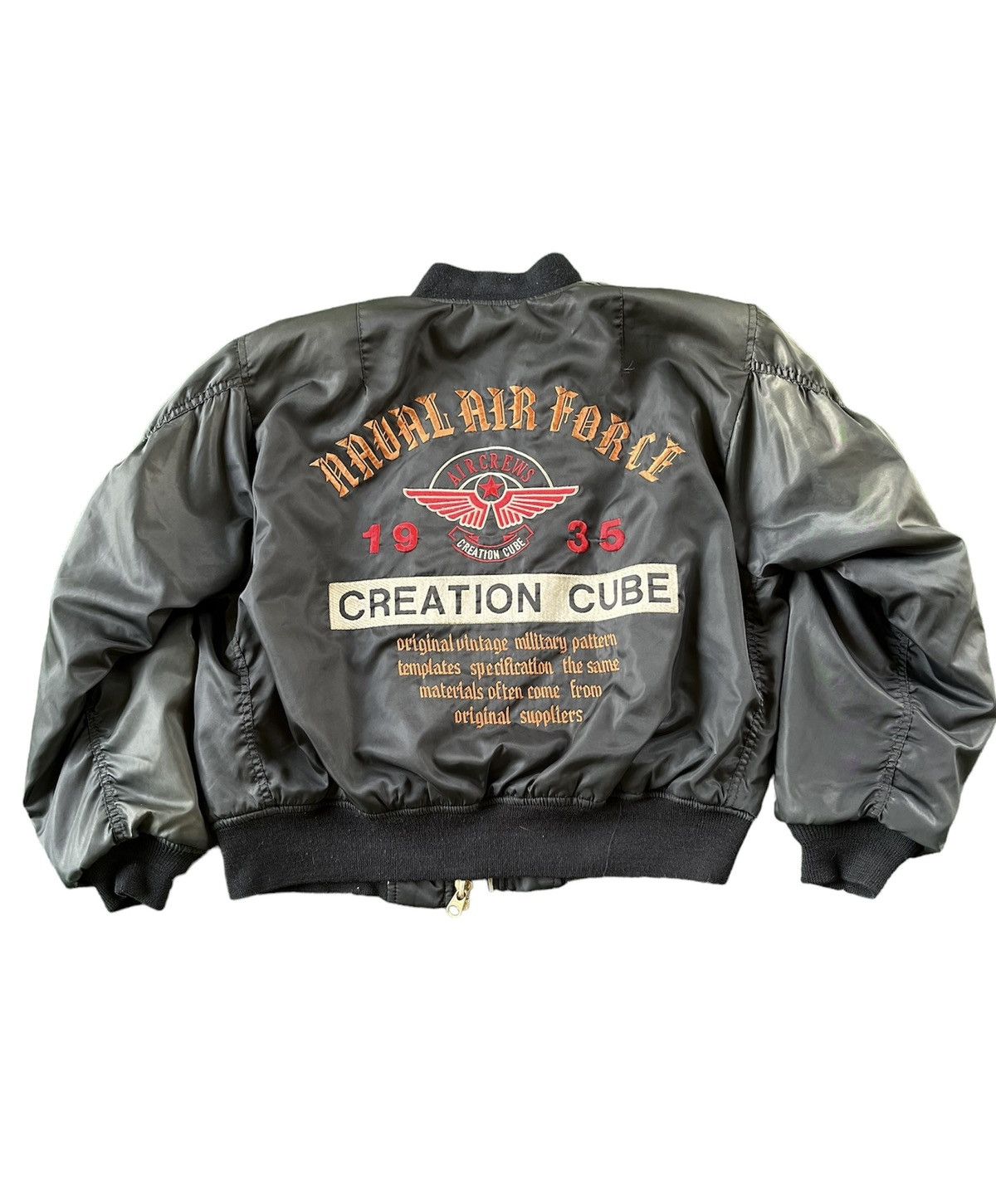 Naval Clothing Factory 🔥RARE Vintage Naval Air Force Embroidery Bomber Jacket Size US L / EU 52-54 / 3 - 1 Thumbnail