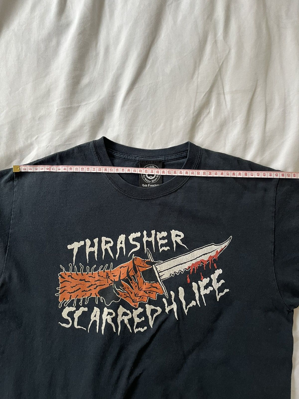 Thrasher Vintage 2000s Thrasher Scarred 4 Life Tee Size US M / EU 48-50 / 2 - 10 Thumbnail