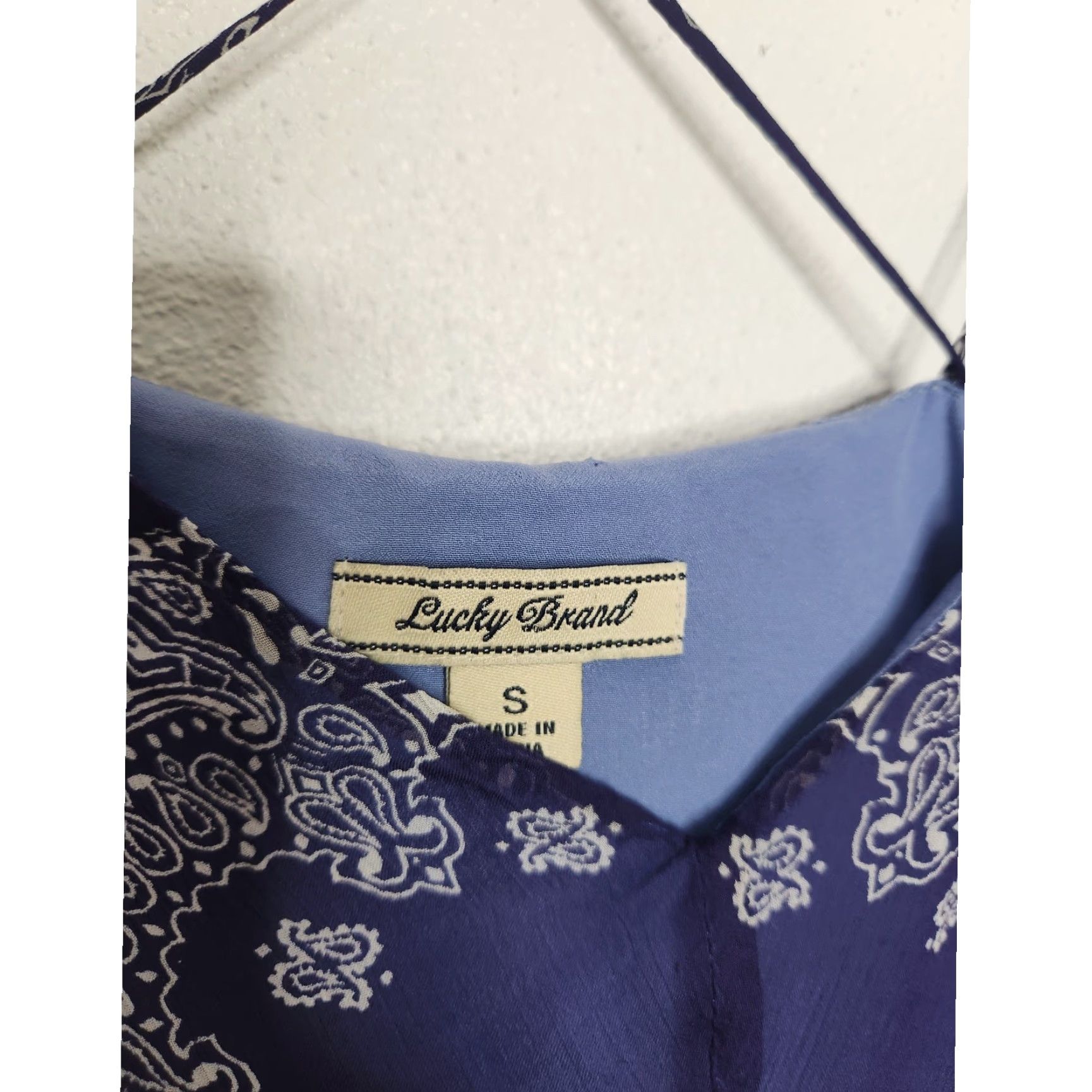 Lucky Brand VINTAGE Lucky Brand Dress Boho Handkerchief Hi-Low Sundress Blue S Women 90s Surf Beachy Boho Yellow? Size S / US 4 / IT 40 - 5 Thumbnail