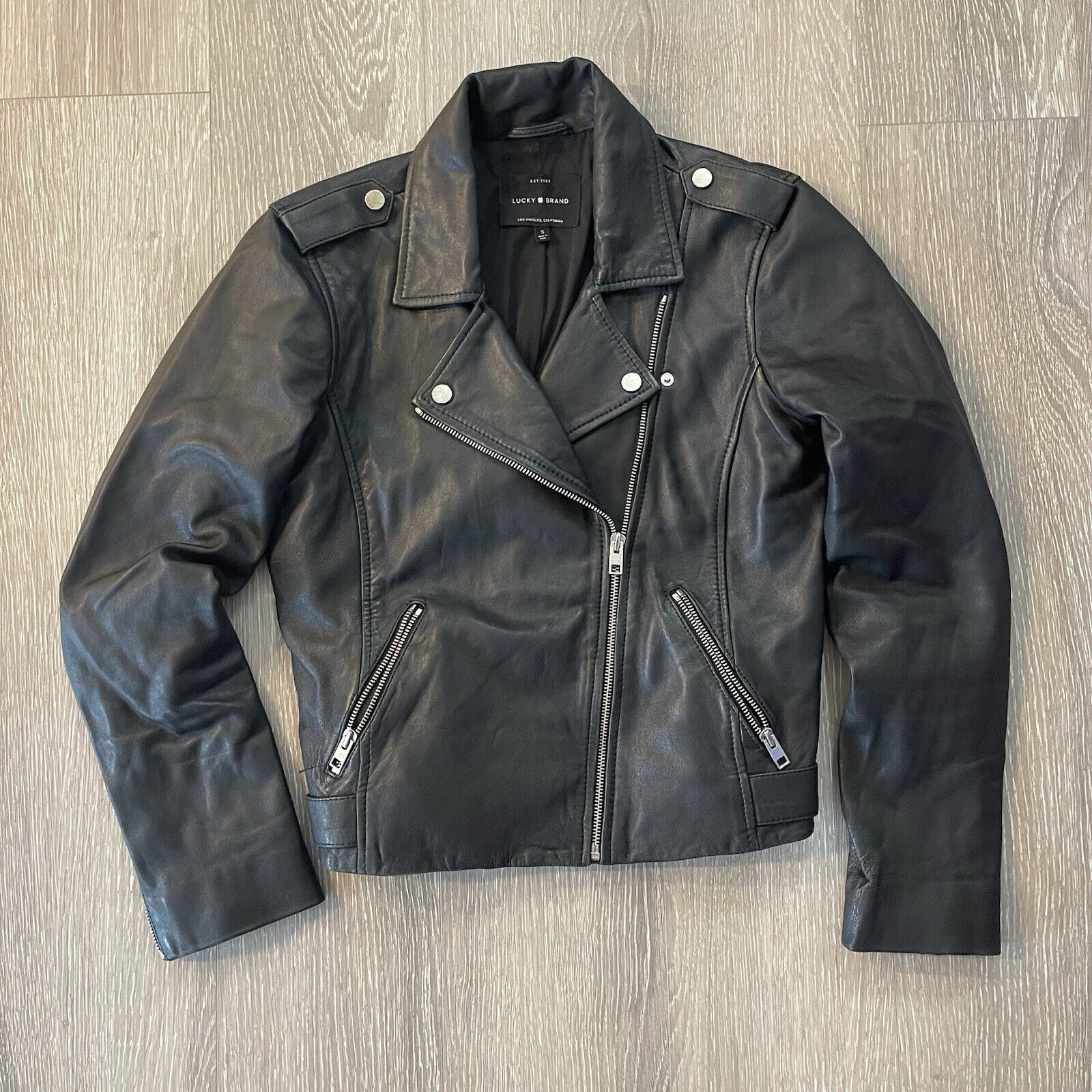 Lucky brand lamb leather jacket deals