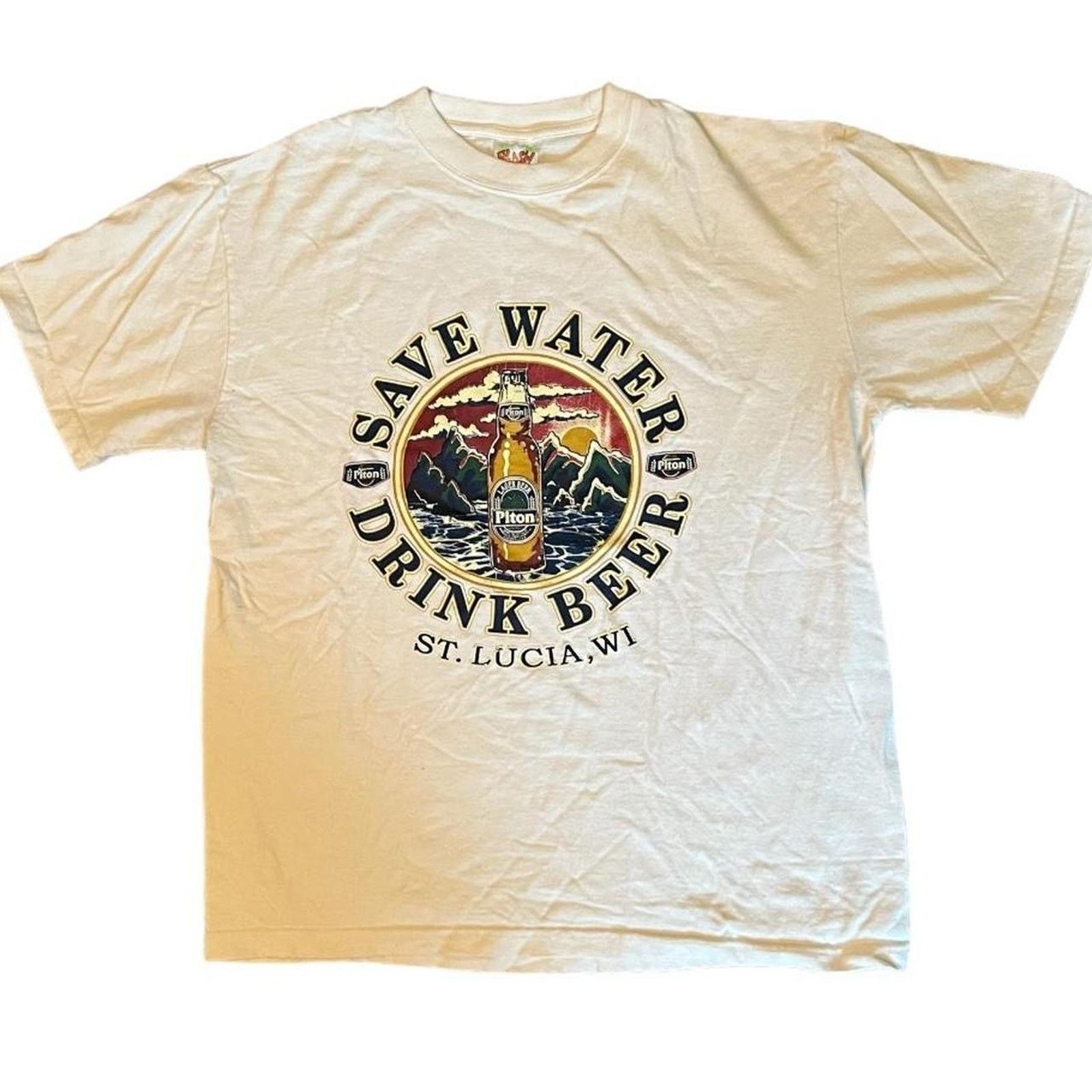 Other Vintage Save Water Drink Beer T-Shirt Size US L / EU 52-54 / 3 - 1 Thumbnail