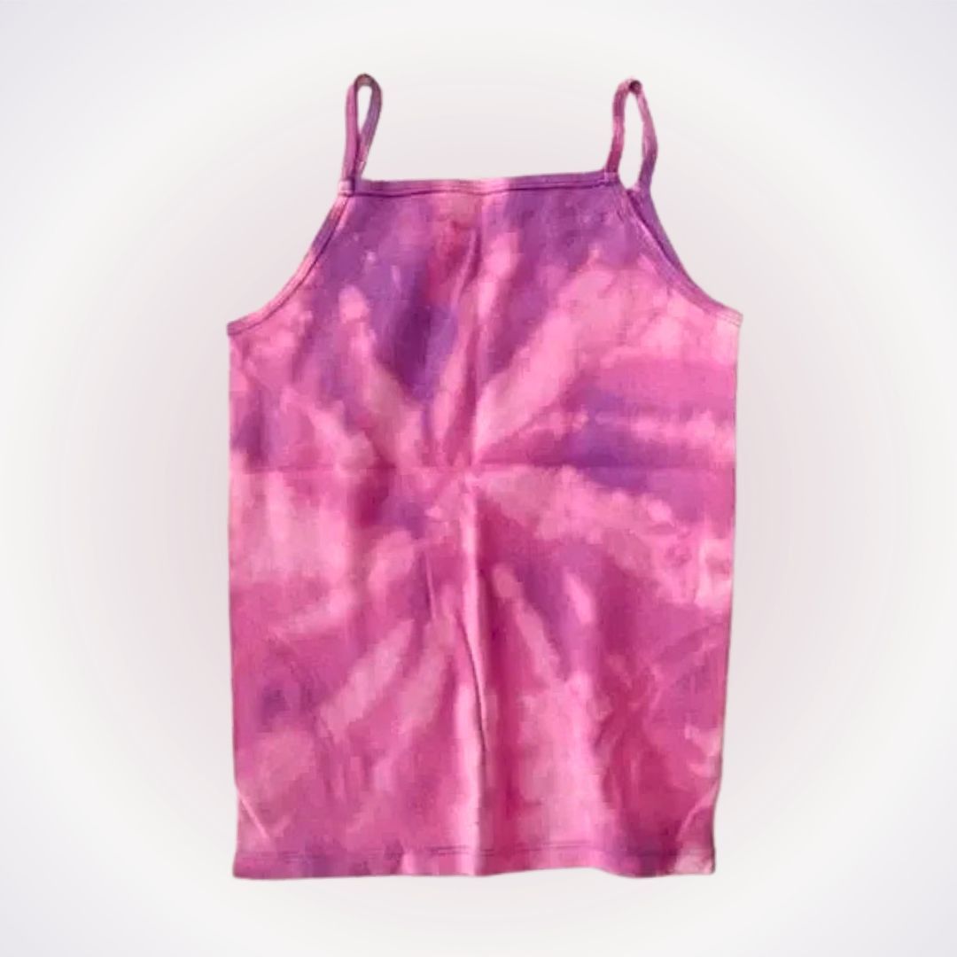 Other Dyes by MacKay Pink & Purple Tie-Dye Cami Tank | Sz YL Size XS / US 0-2 / IT 36-38 - 1 Thumbnail