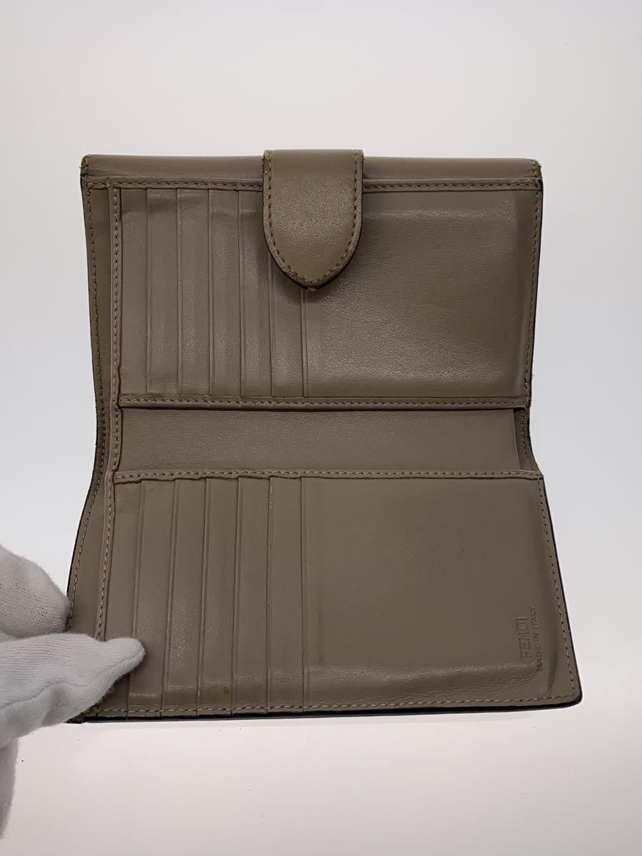 Fendi Fendi Leather Tri-Fold Wallet Beige Size ONE SIZE - 4 Thumbnail