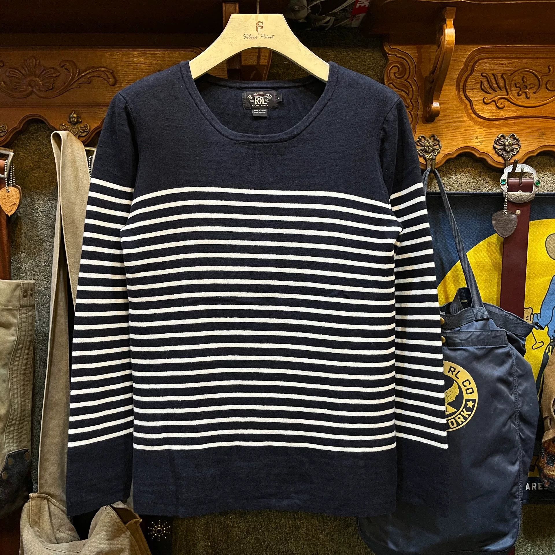 RRL Ralph Lauren RRL Kimura Style Striped Knit Sweater Size US L / EU 52-54 / 3 - 1 Thumbnail