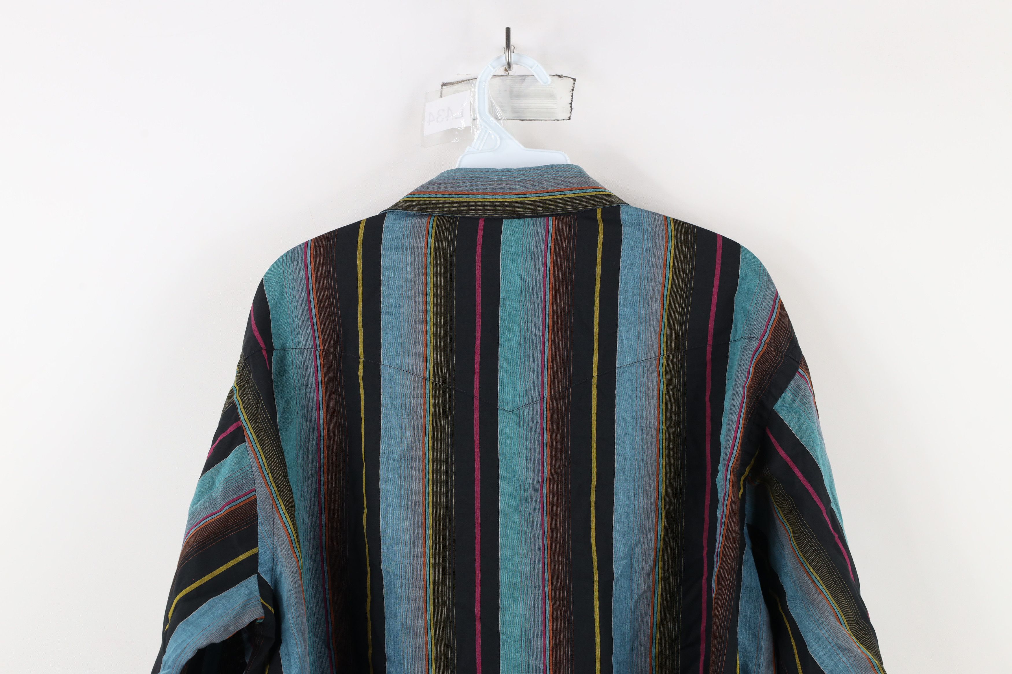 Vintage × Wrangler Vintage 90s Wrangler Rainbow Striped Button Shirt USA Size US M / EU 48-50 / 2 - 10 Thumbnail