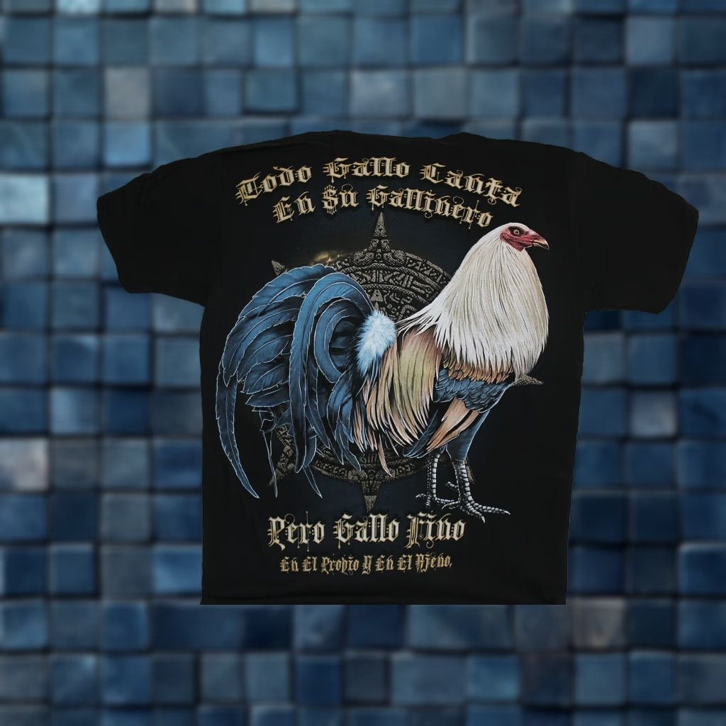 Vintage VINTAGE Rooster Aztec Sunstone Graphic T-Shirt Men 3XL Black Cotton Size US XXL / EU 58 / 5 - 1 Thumbnail