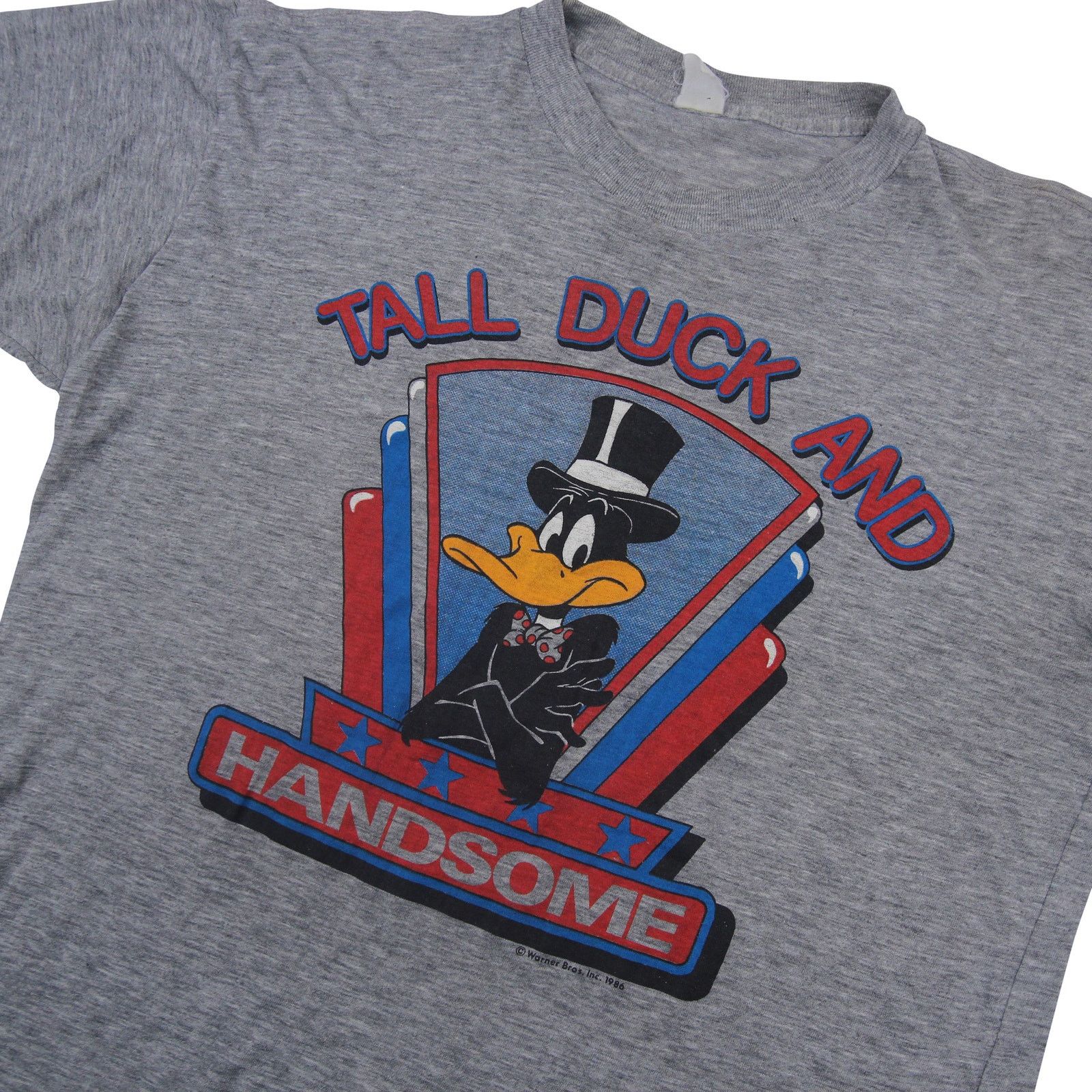 Vintage Vintage 80s Looney Tunes Daffy Duck "Tall,Duck,and Handsome" Size US L / EU 52-54 / 3 - 2 Thumbnail
