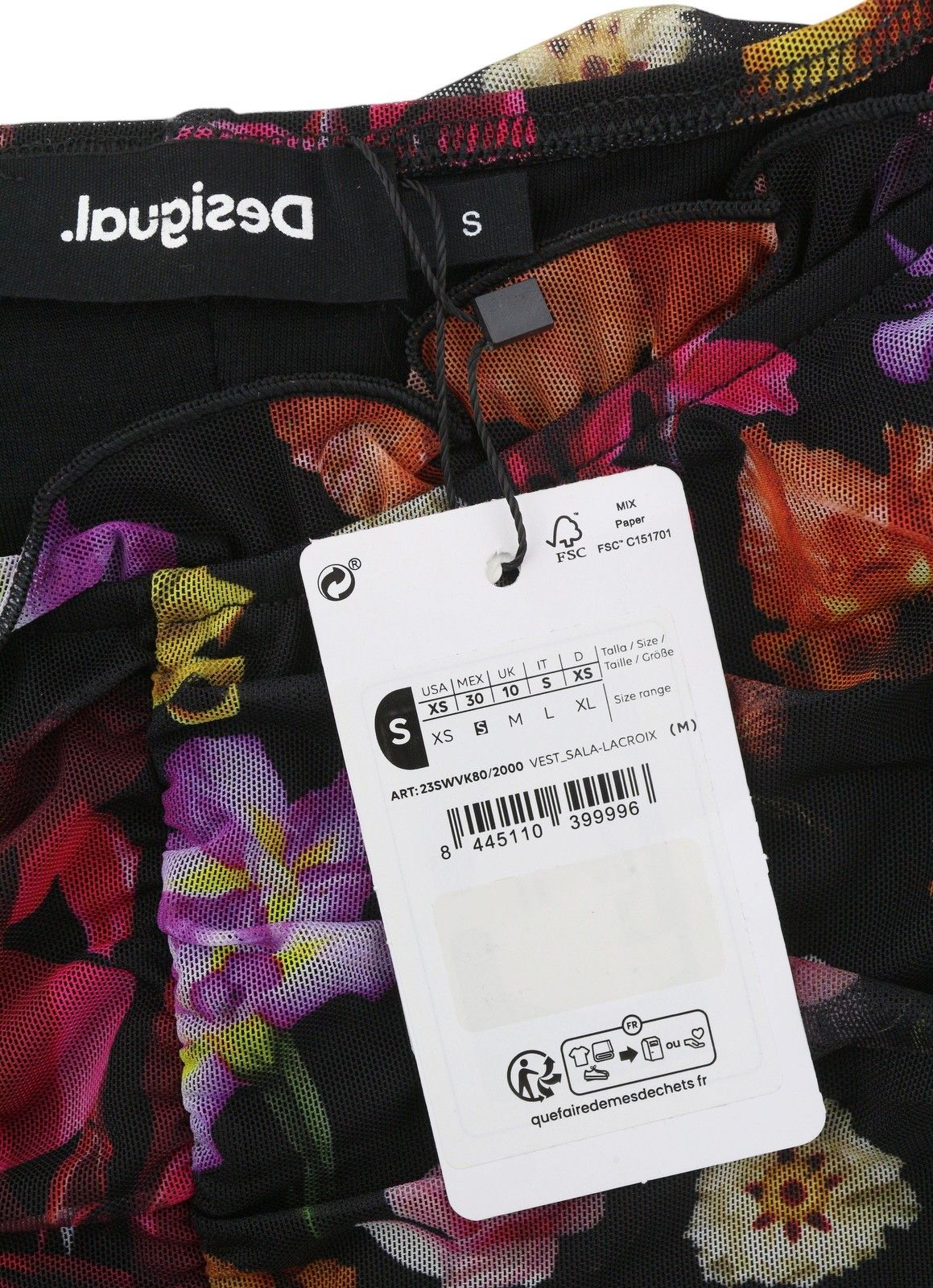 Desigual SALA LACROIX S Black Floral Dress 89025 Size S / US 4 / IT 40 - 8 Thumbnail