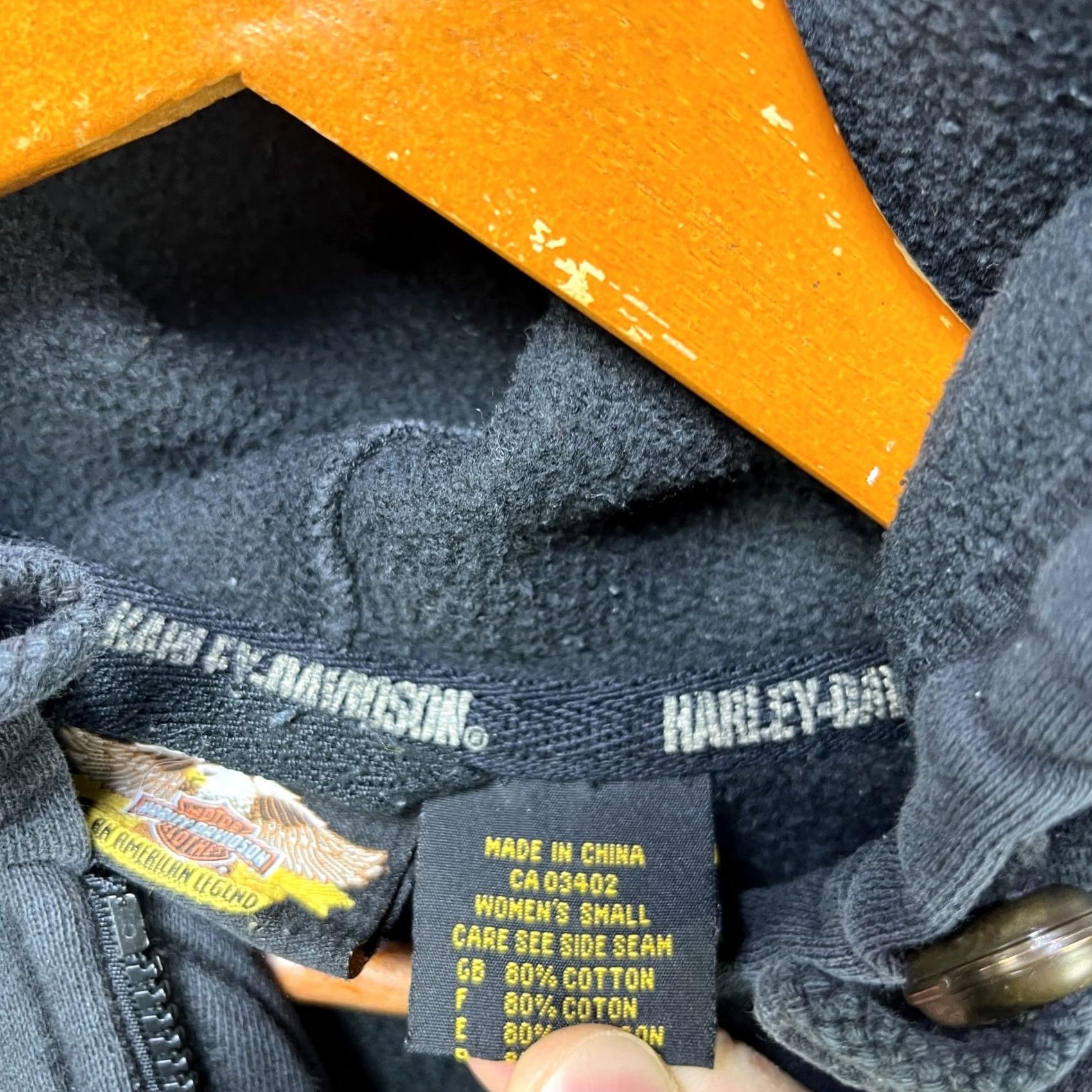 Harley Davidson VINTAGE Harley-Davidson Zip Up Hoodie Y2K Women Small Sweatshirt Size S / US 4 / IT 40 - 6 Thumbnail
