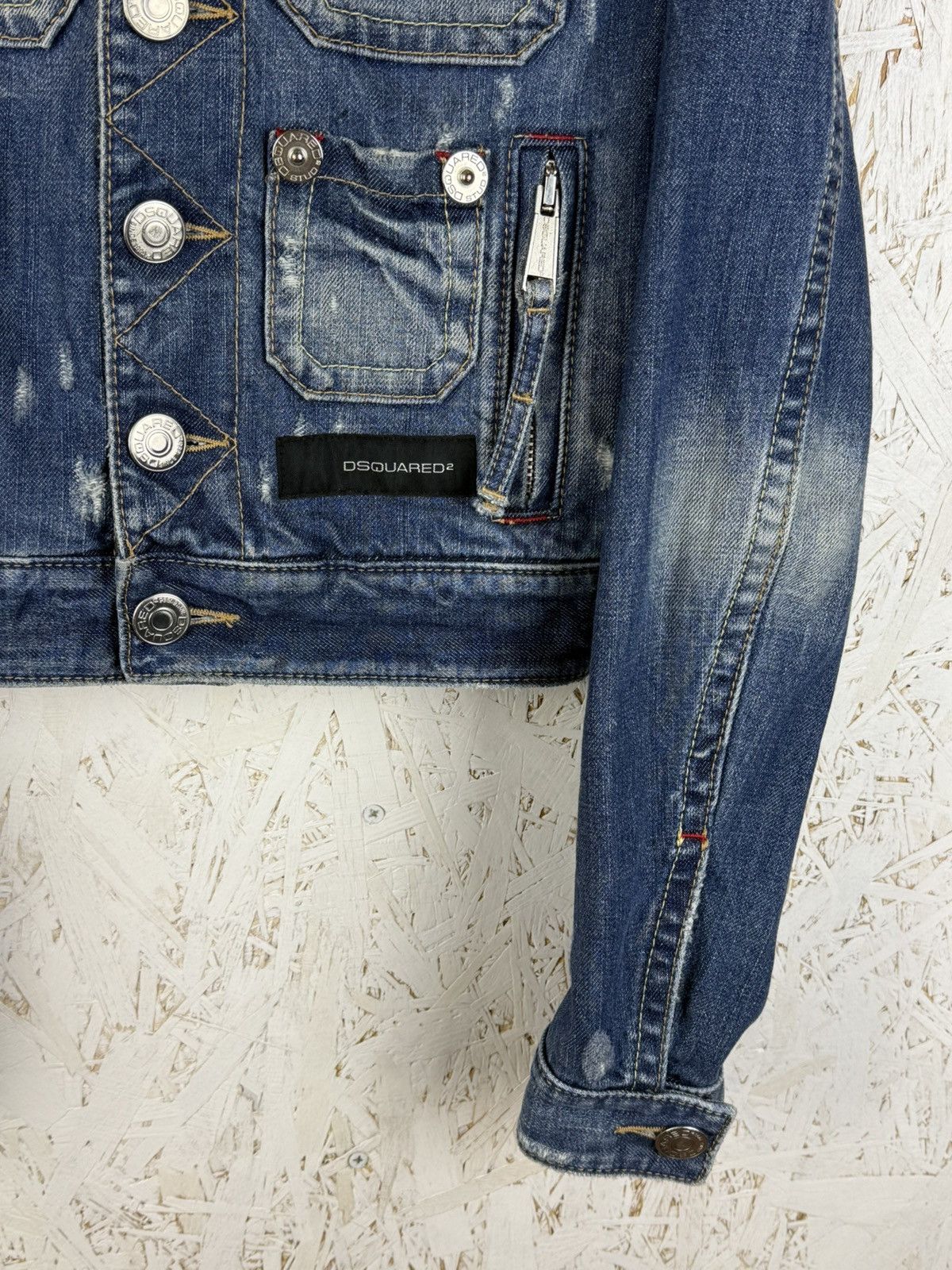 Dsquared2 00s Vintage Dsquared2 Archive Denim Jacket Blue Size ~M Size M / US 6-8 / IT 42-44 - 3 Thumbnail