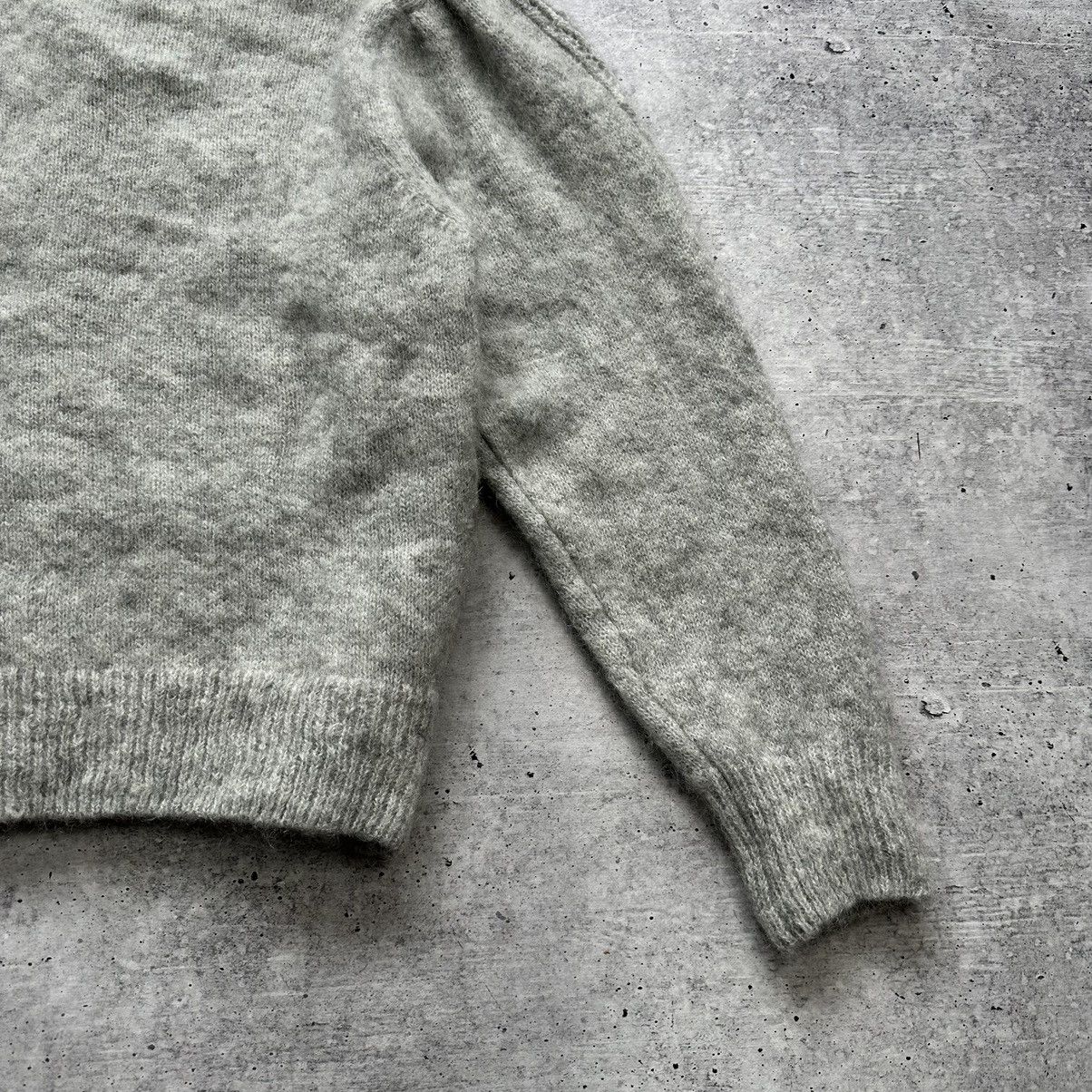 Designer Sandro Brushed Pointelle Knit Cardigan Mohair Wool Size M / US 6-8 / IT 42-44 - 17 Thumbnail