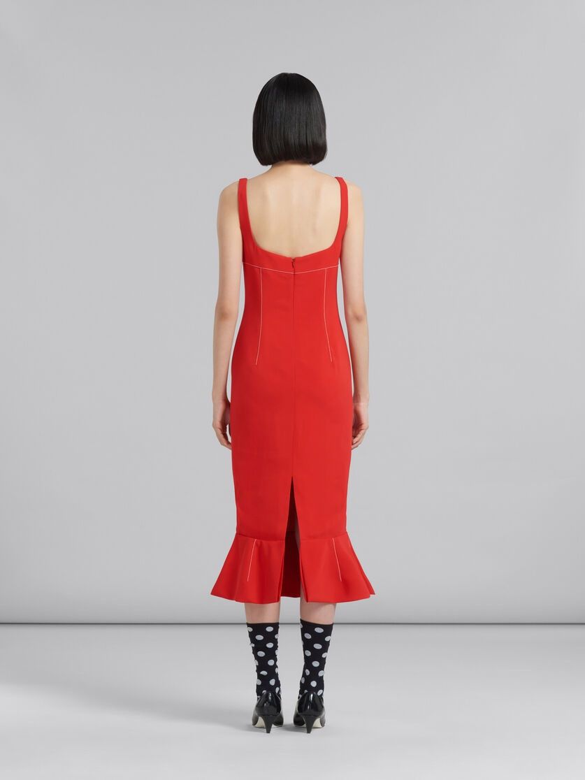 Marni o1w1db10824 Sheath Dress in Red Size XS / US 0-2 / IT 36-38 - 4 Thumbnail