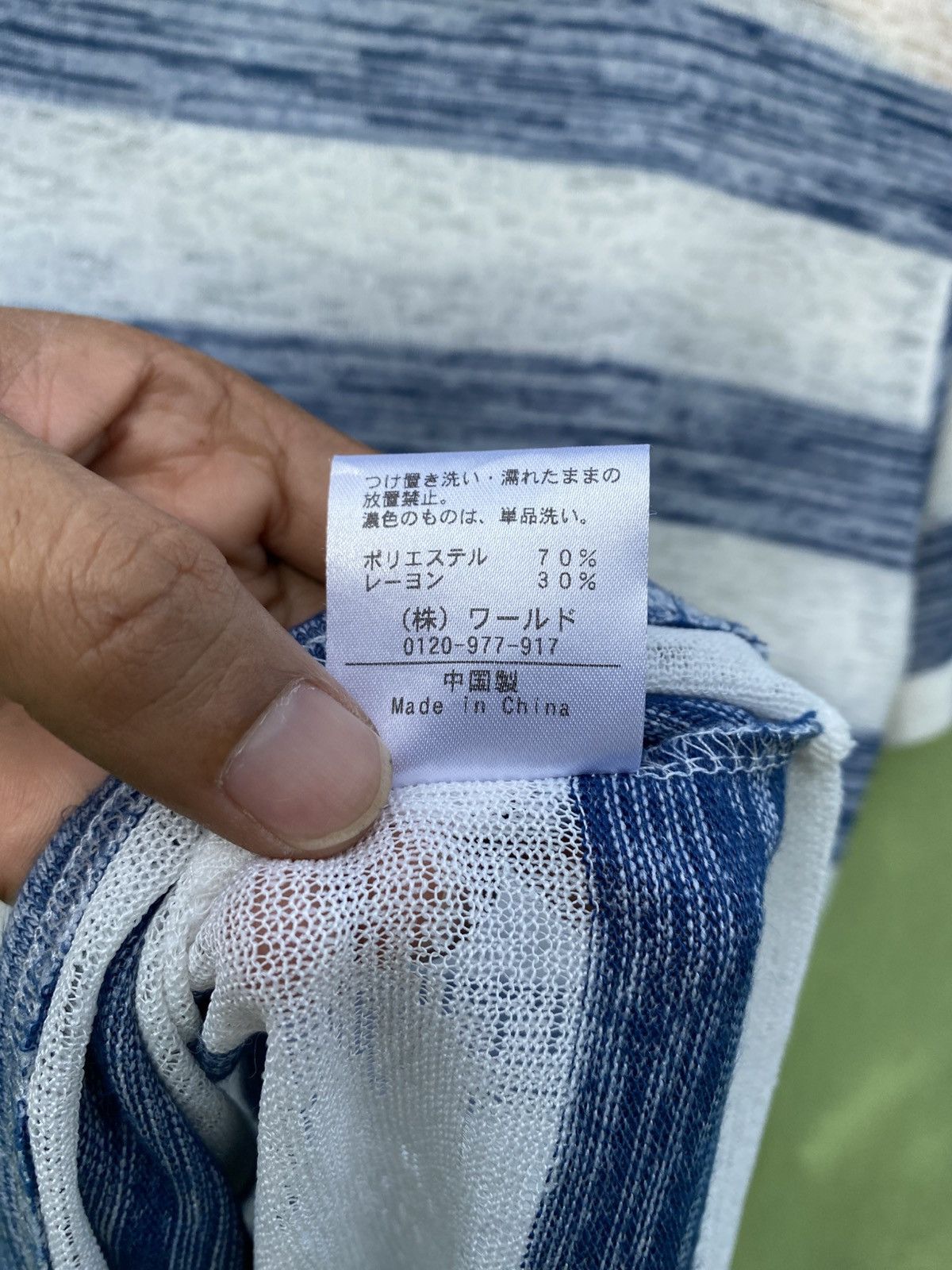 Takeo Kikuchi Takeo Kikuchi The Shop TK Blue White Stripe Knit Casual Tee Size US L / EU 52-54 / 3 - 15 Thumbnail