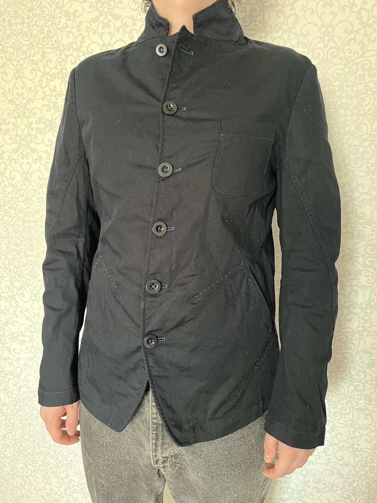 Marithe + Francois Girbaud Le Casual De Marithe Francois Girbaud HBT Men Navy Blazer Size US XL / EU 56 / 4 - 1 Thumbnail