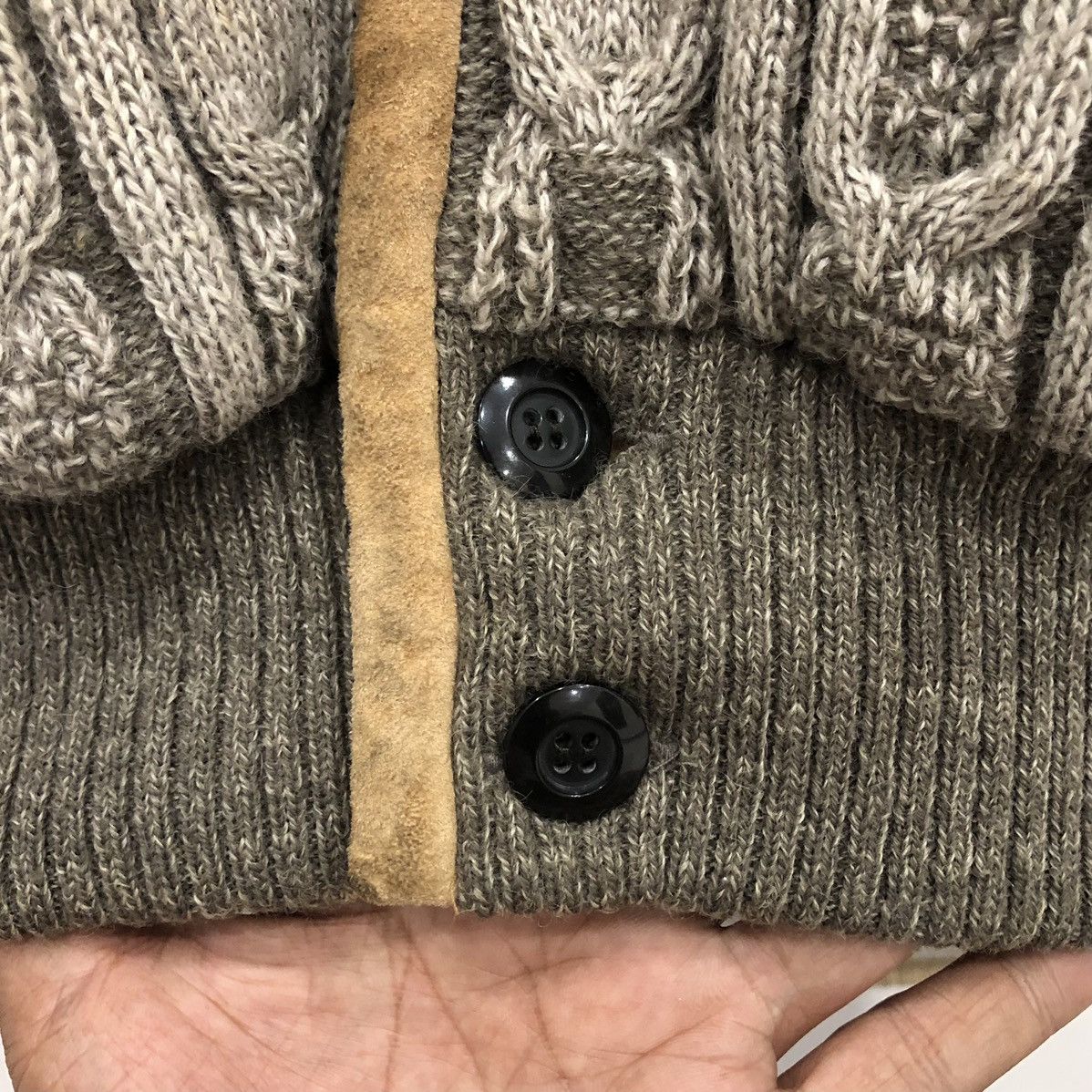 Vintage Vintage Nicole St Gilles Knitwear Mix Suede Leather Jacket Size US M / EU 48-50 / 2 - 18 Thumbnail