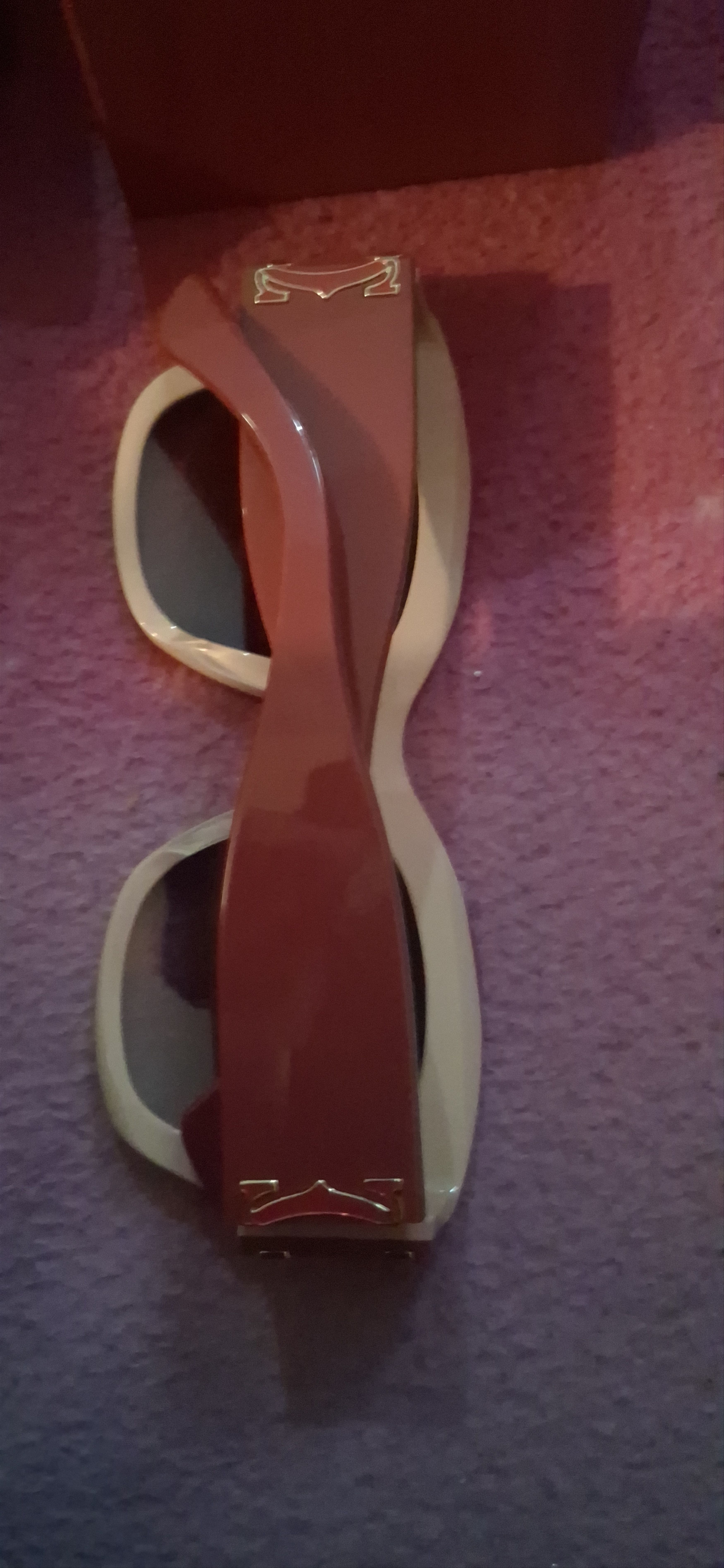 Cartier Maroon Acetate Sunglasses Size ONE SIZE - 4 Thumbnail