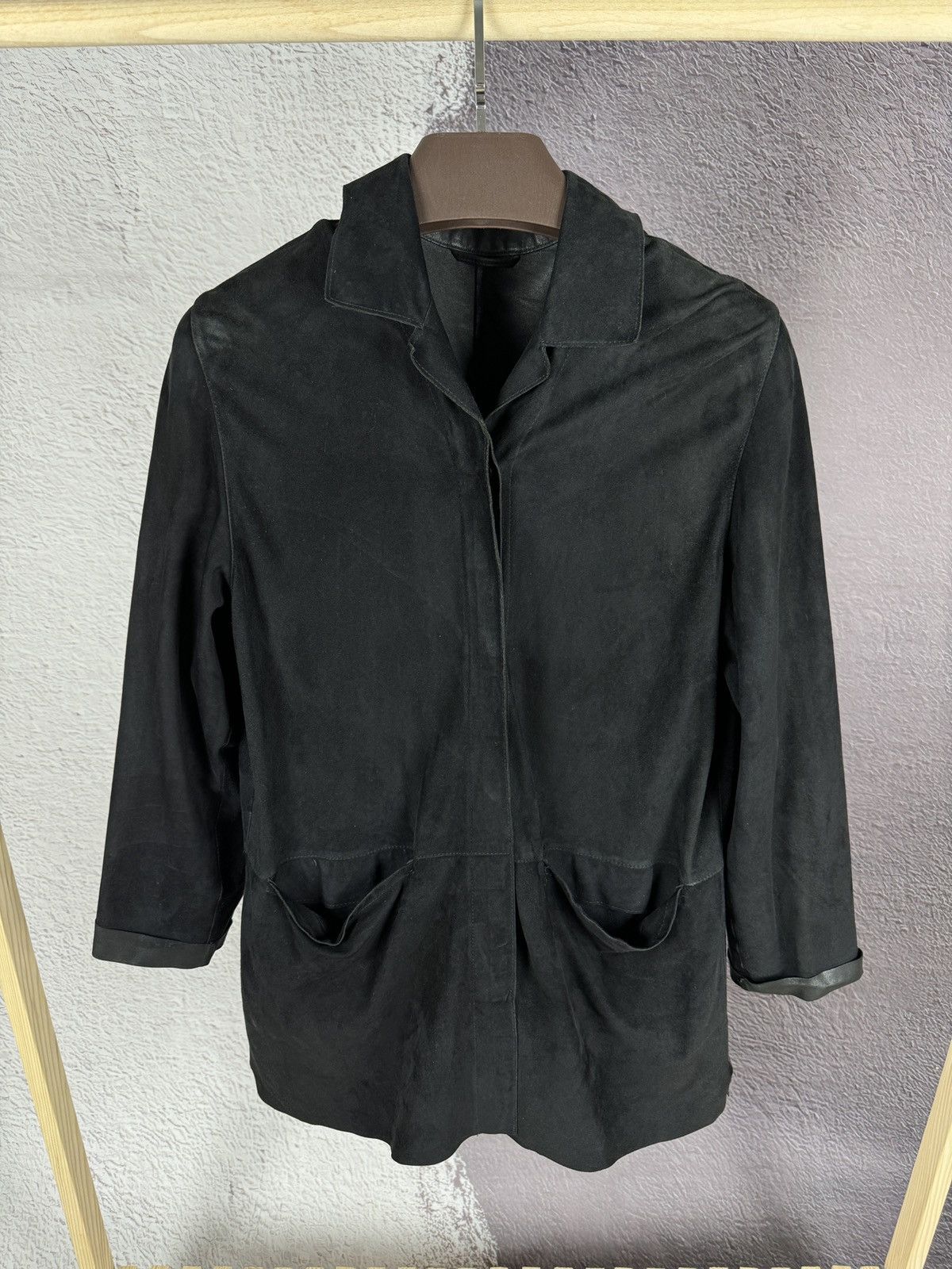 Gimo's Gimo’s black premium suede leather 2 pocket jacket Size M / US 6-8 / IT 42-44 - 2 Thumbnail