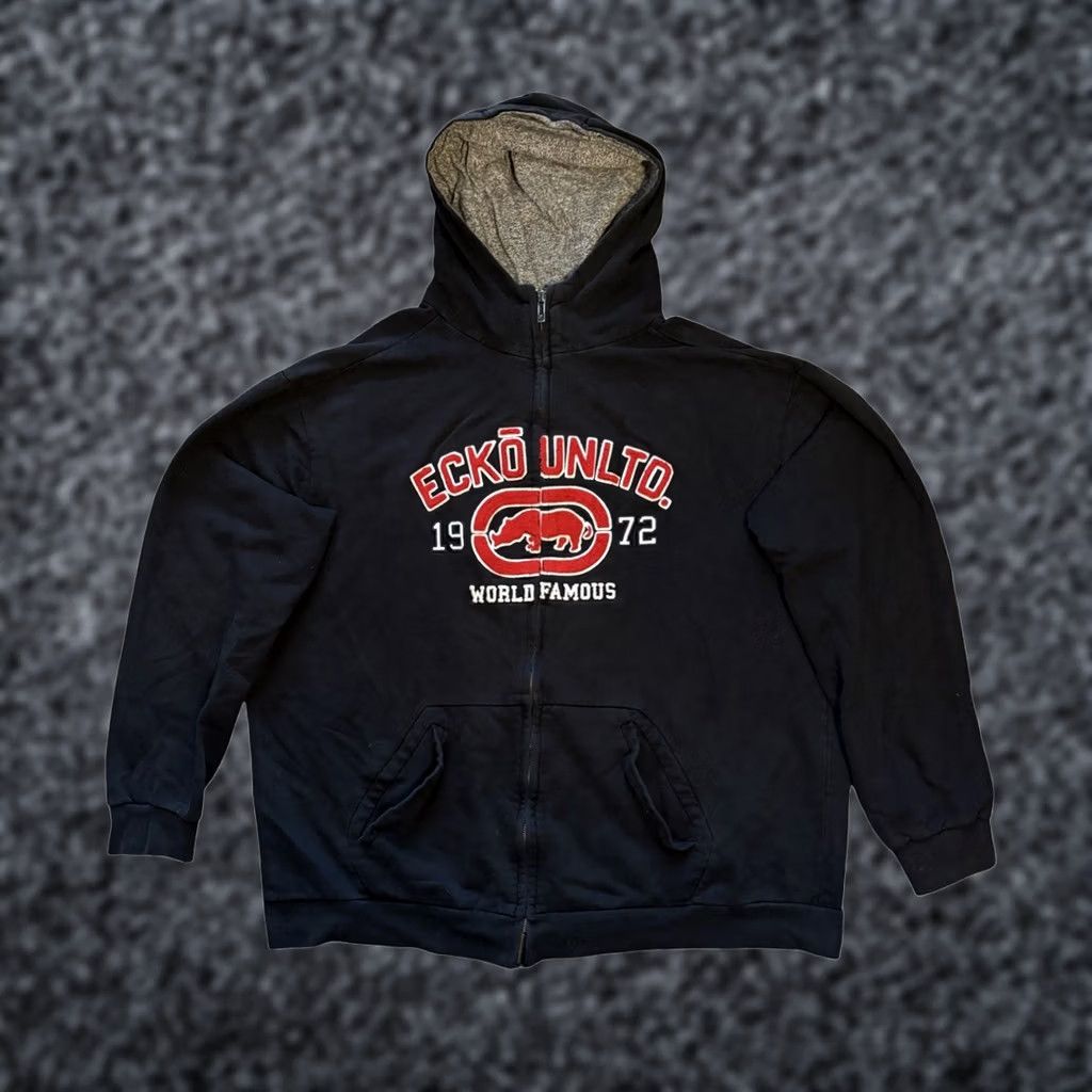 No Fear × Vintage Vintage No Fear Crazy Y2K Hip Hop Flame Hoodie