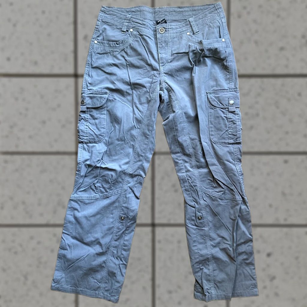 Vintage Kuhl Pants Womens Size 8 Extra Short Gray Splash Roll Up Cargo UPF 50 Hiking Drawstring Size 30" / US 8 / IT 44 - 1 Thumbnail