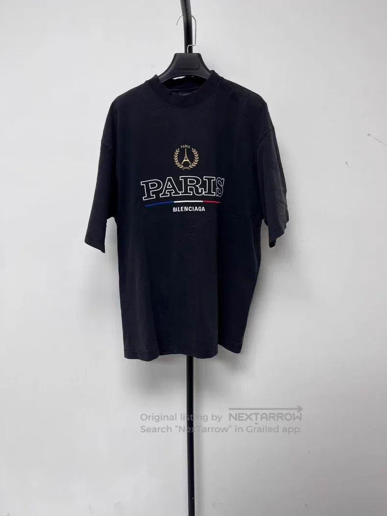 Balenciaga Balenciaga Letter Pattern Printed Round Neck Casual Short Size US M / EU 48-50 / 2 - 1 Thumbnail