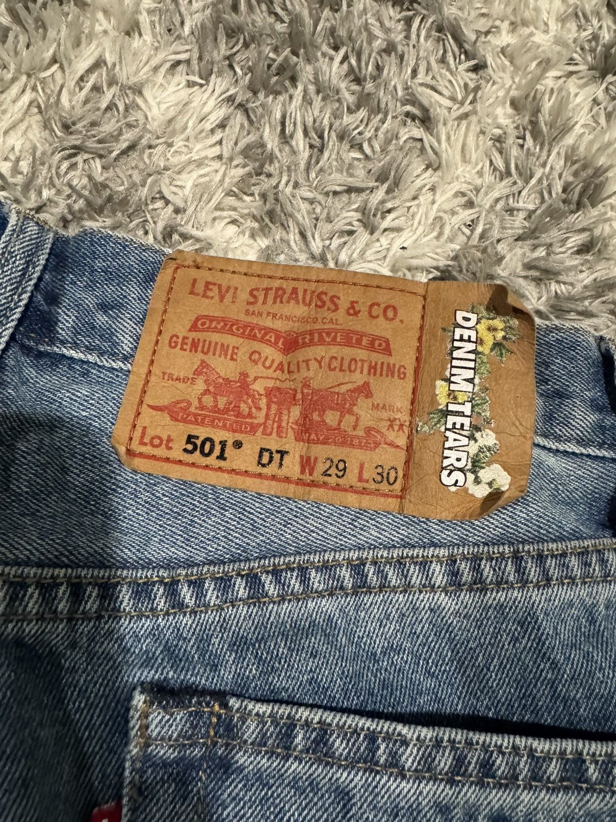 DENIM TEARS × Levi's Denim Tears X Levi’s cotton wraith chain stitch Jeans Size US 29 - 4 Thumbnail