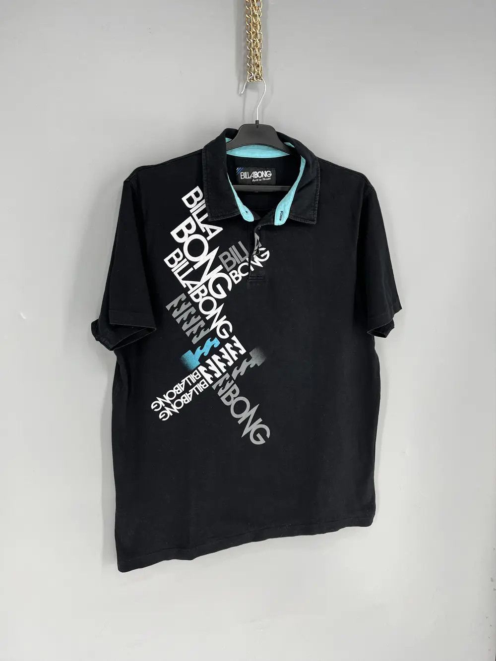 Billabong × Vintage Vintage Billabong Big Logo Surf Style Polo Tee Size US XL / EU 56 / 4 - 2 Thumbnail
