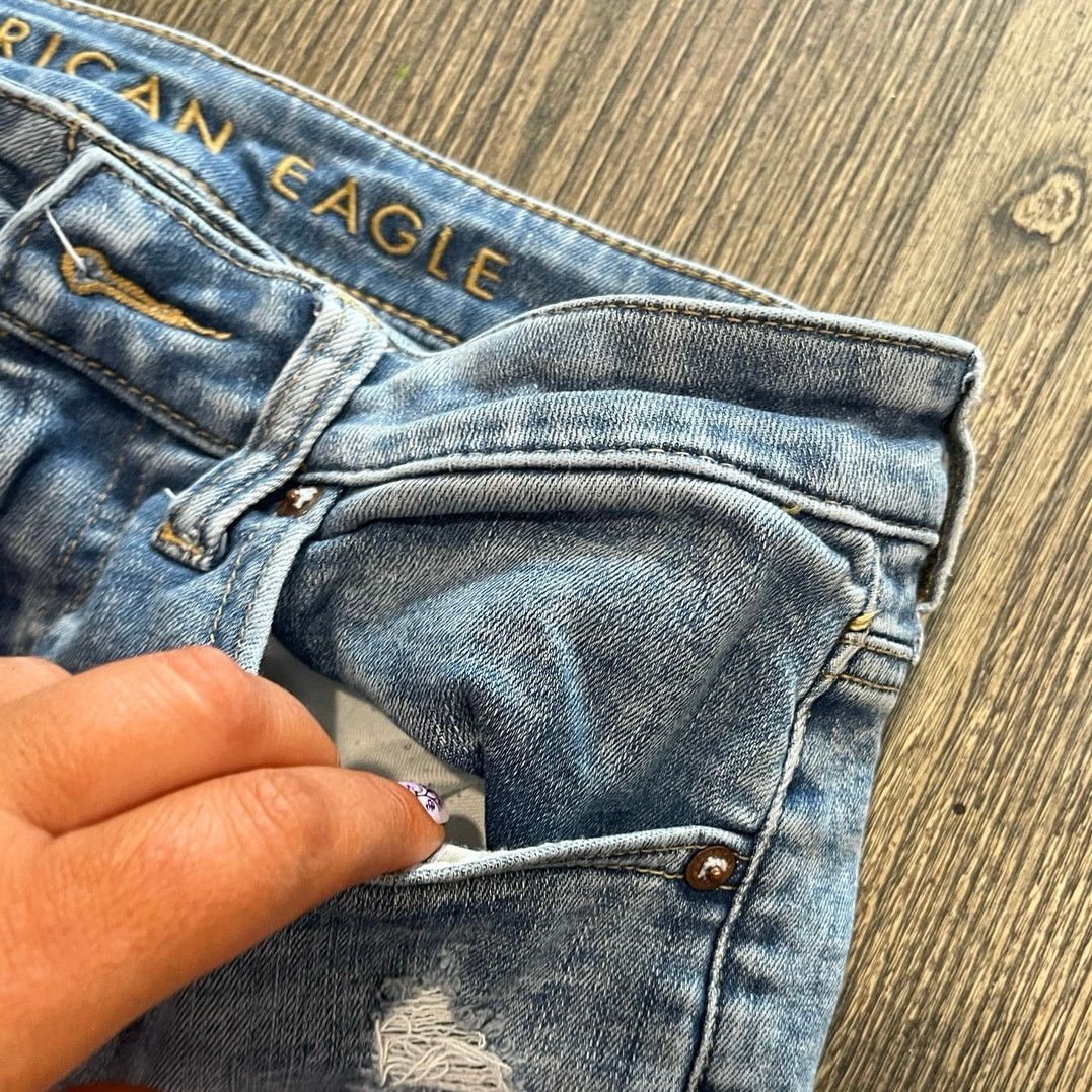 American Eagle Outfitters American Eagle Mens Slim Straight Jeans Blue Size 29x32 Size US 29 - 5 Thumbnail