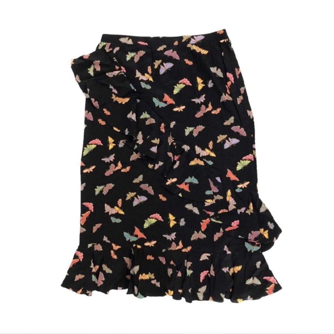Valentino × Vintage Vintage Valentino Butterfly Ruffle Skirt Size 28" / US 6 / IT 42 - 1 Thumbnail