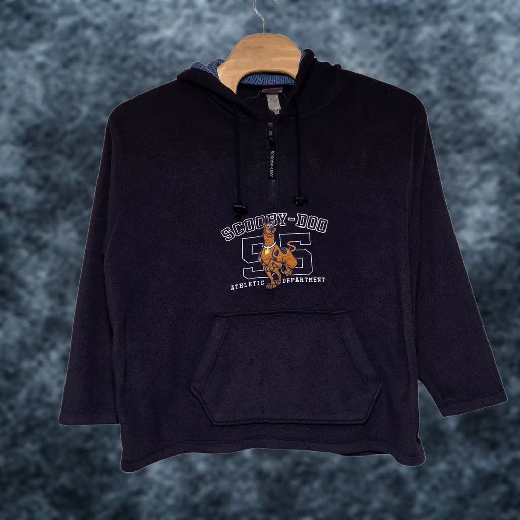 Vintage VINTAGE Scooby Doo Embroidered Fleece Hoodie Adult 2XL 2001 Quarter zip Blue Men Size US XXL / EU 58 / 5 - 1 Thumbnail